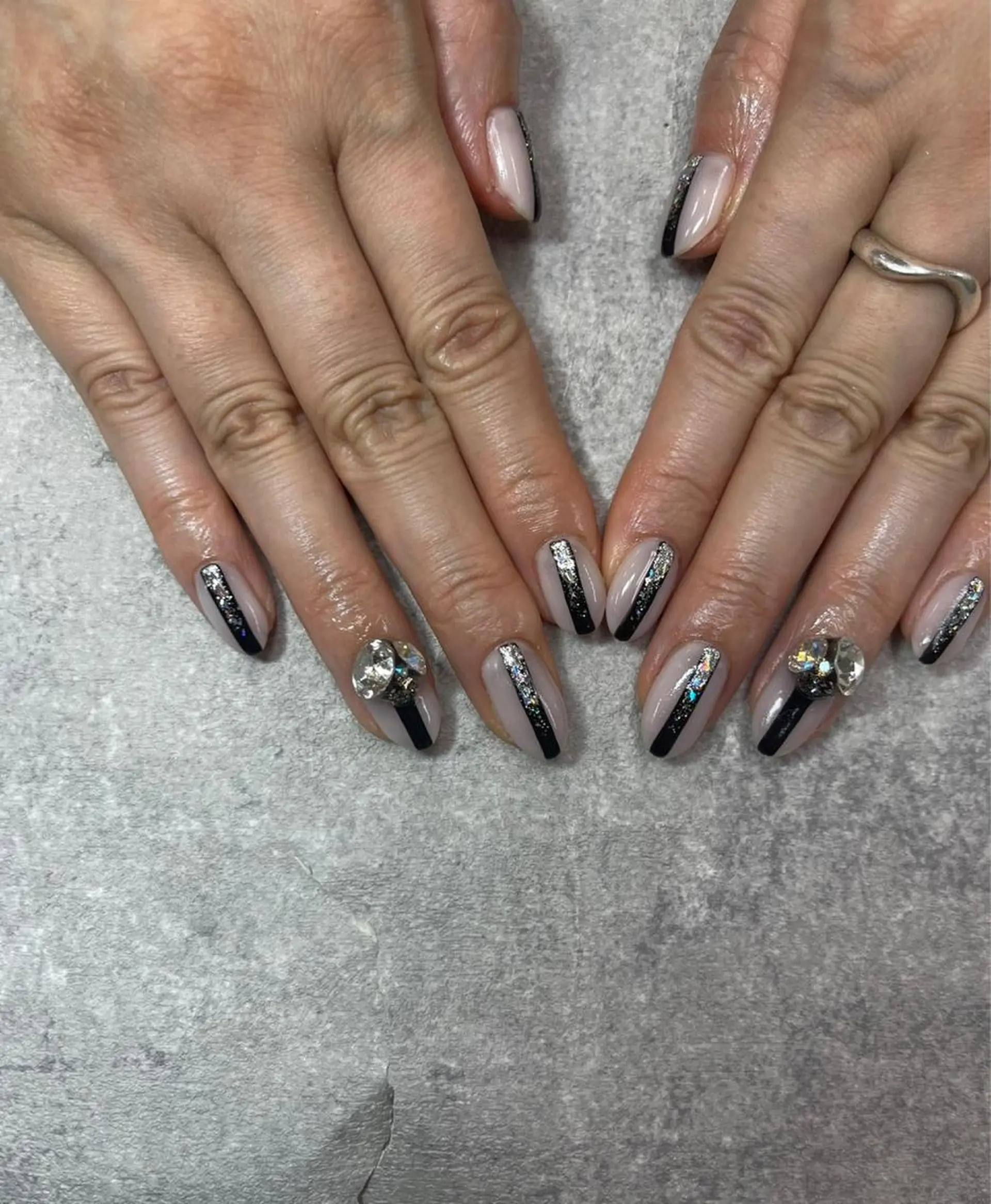 ネイル アートネイル フレンチネイル ジェルネイル ガラスフレンチ グラデーション ハンドネイル ハンドケア FASTNAIL PLUS 新宿店のネイルデザイン