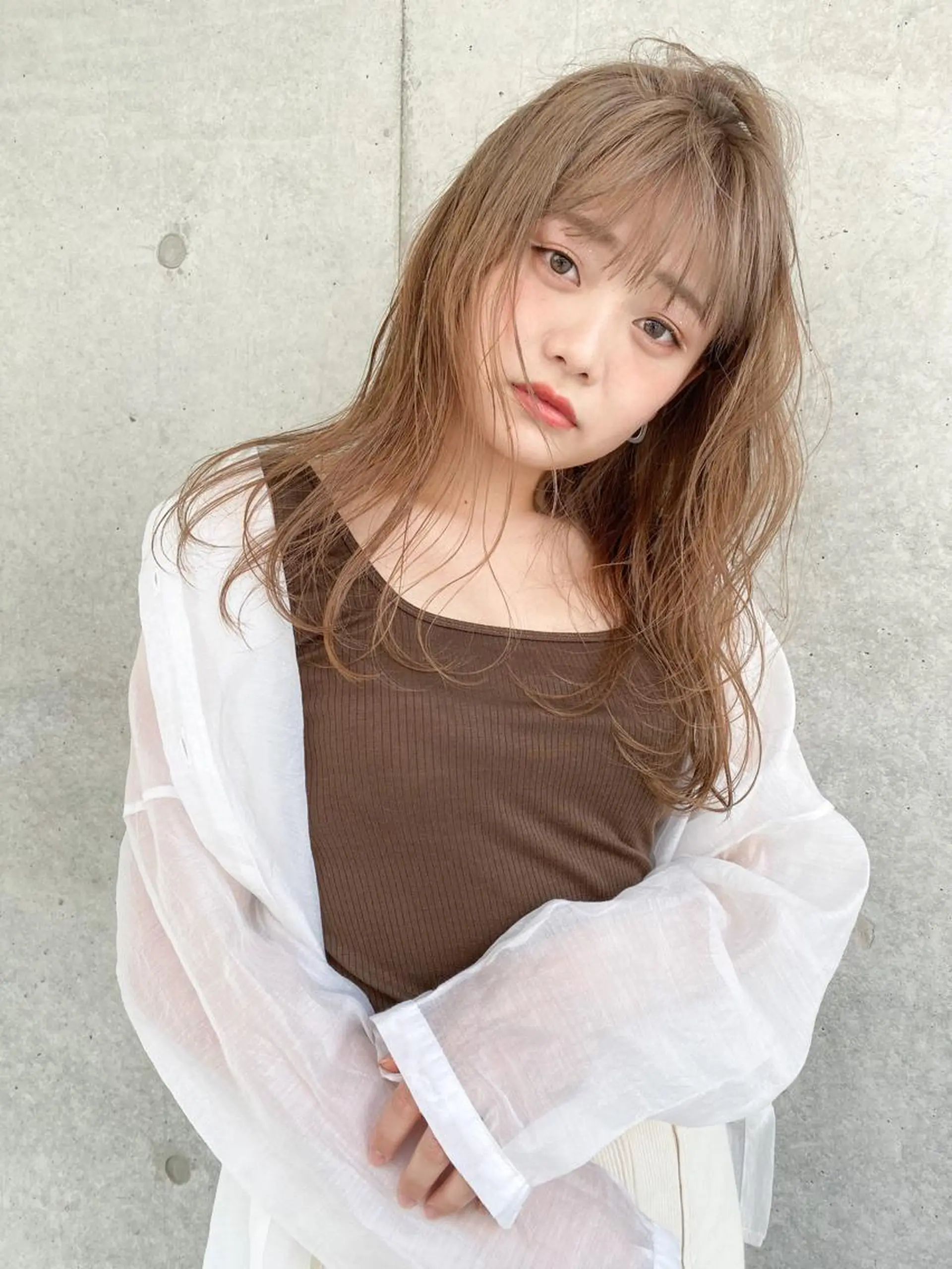 ロング カラー ベージュカラー ブロンド ブロンドベージュ ness ネスのヘアスタイル