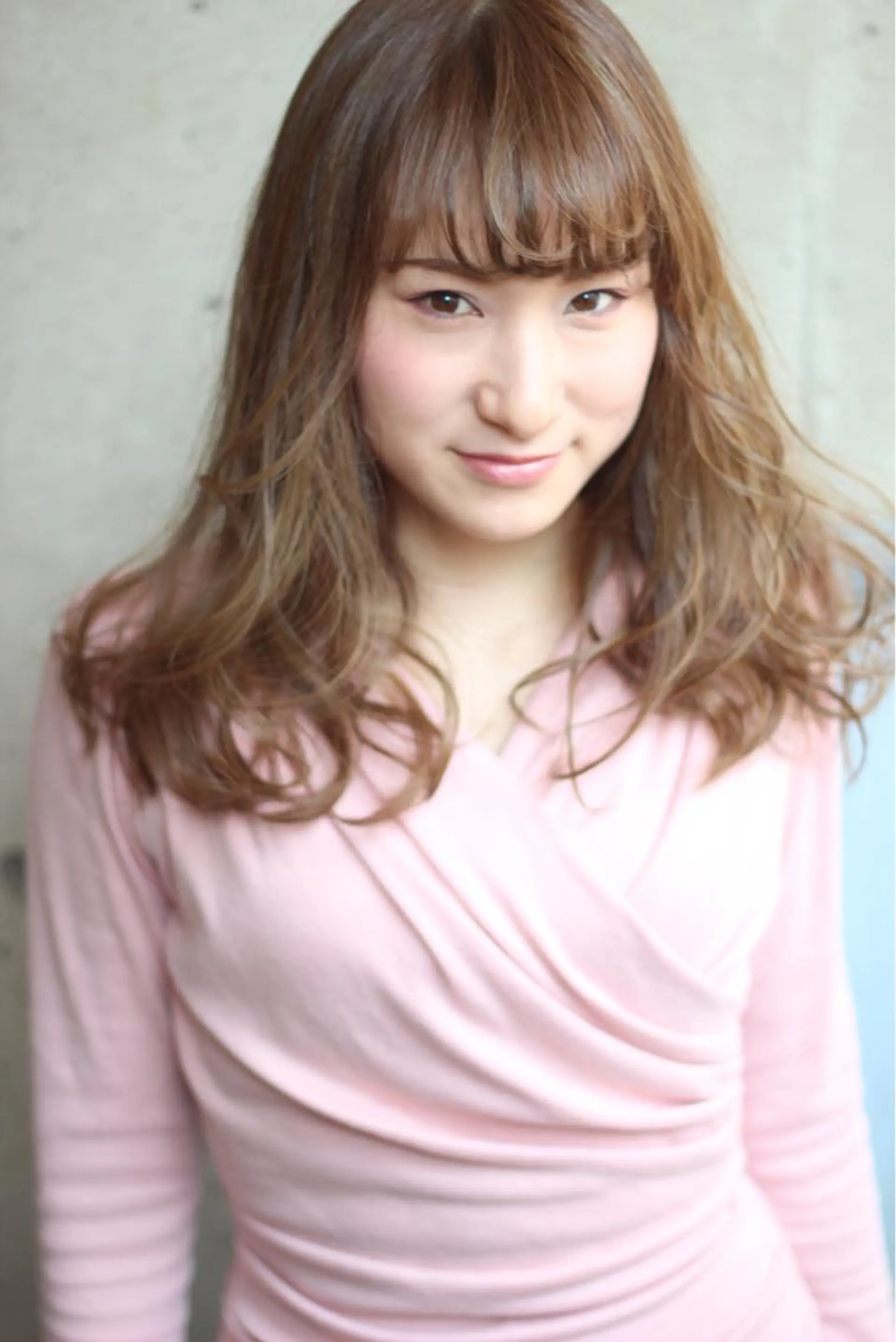 ロング カラー パーマ アッシュ 透明感カラー ラベンダーカラー ラベンダーアッシュ 成松 勇治のヘアスタイル