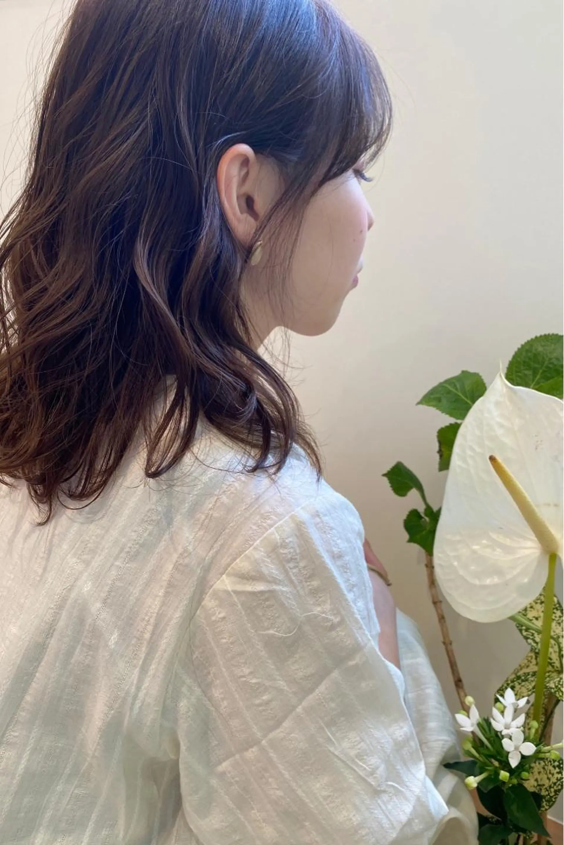 セミロング カラー ベージュカラー ブラウンカラー ブラウンベージュ 透明感カラー ヘアカラー トリートメント 樋口 雄稀のヘアスタイル