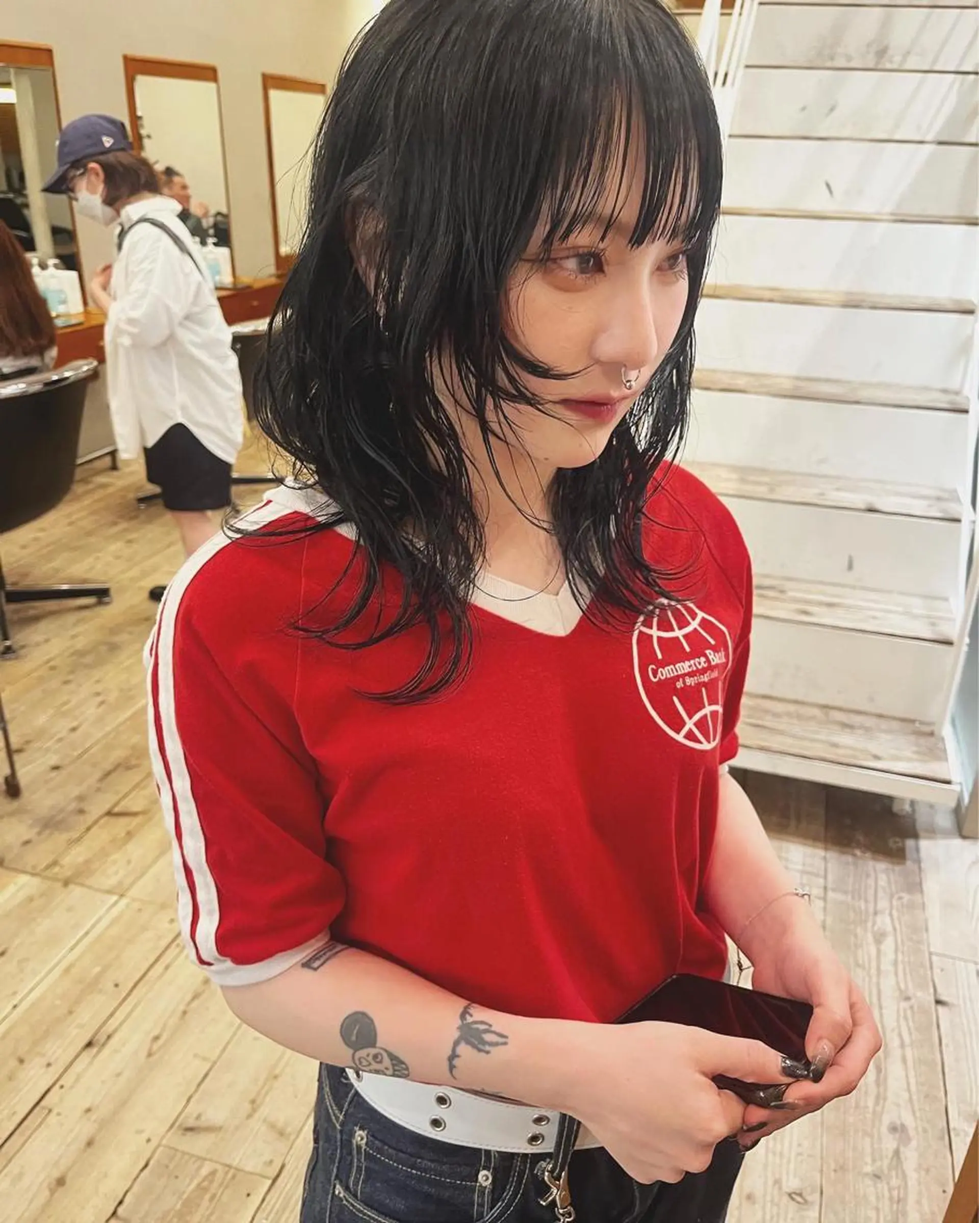ミディアム カラー パーマ ショート/ボブ🌿 柏原良亮のヘアスタイル