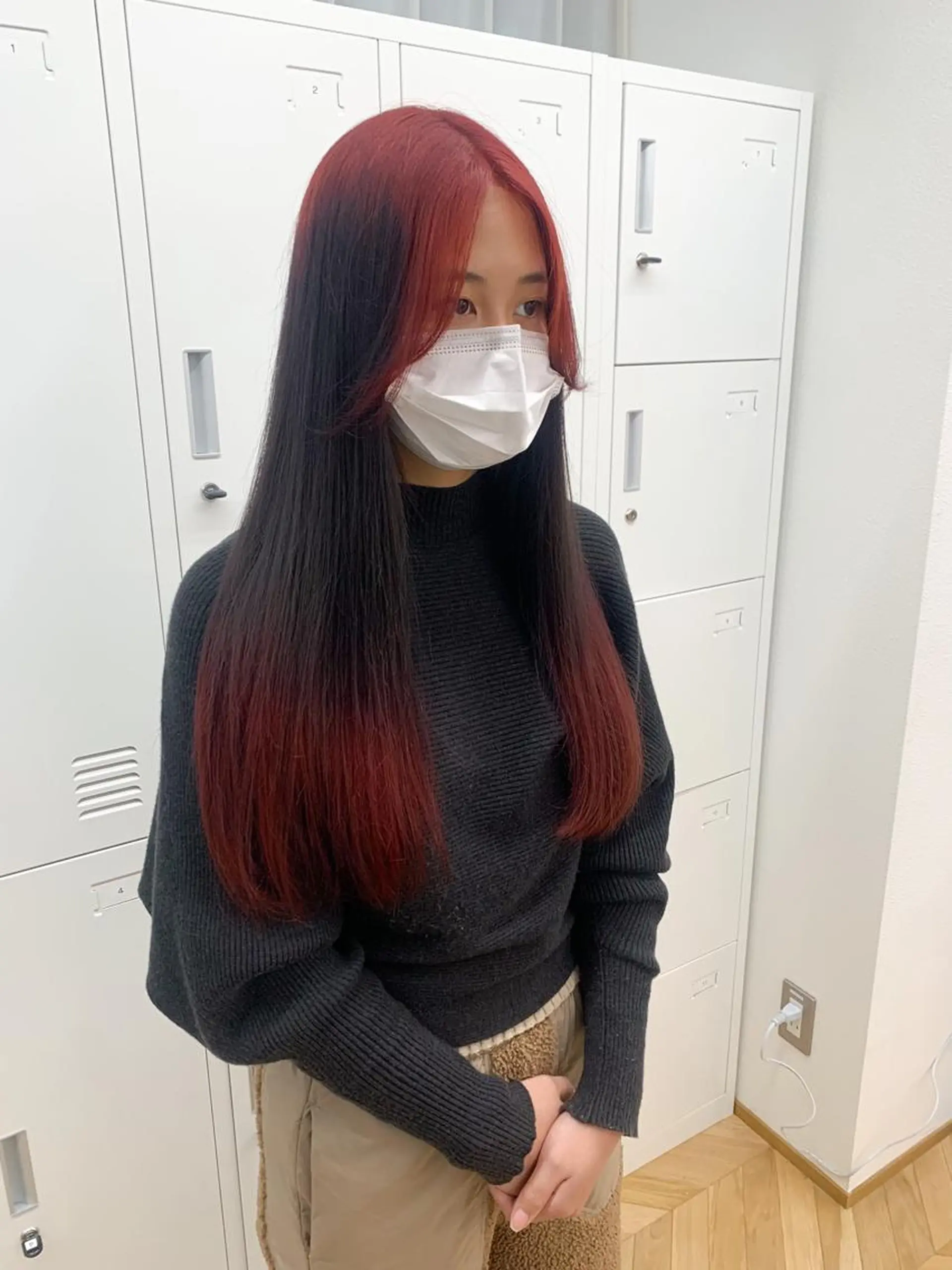 ロング カラー カット ヘアカラー トリートメント cirrus🕊 韓国ヘア♡山縣あかりのヘアスタイル