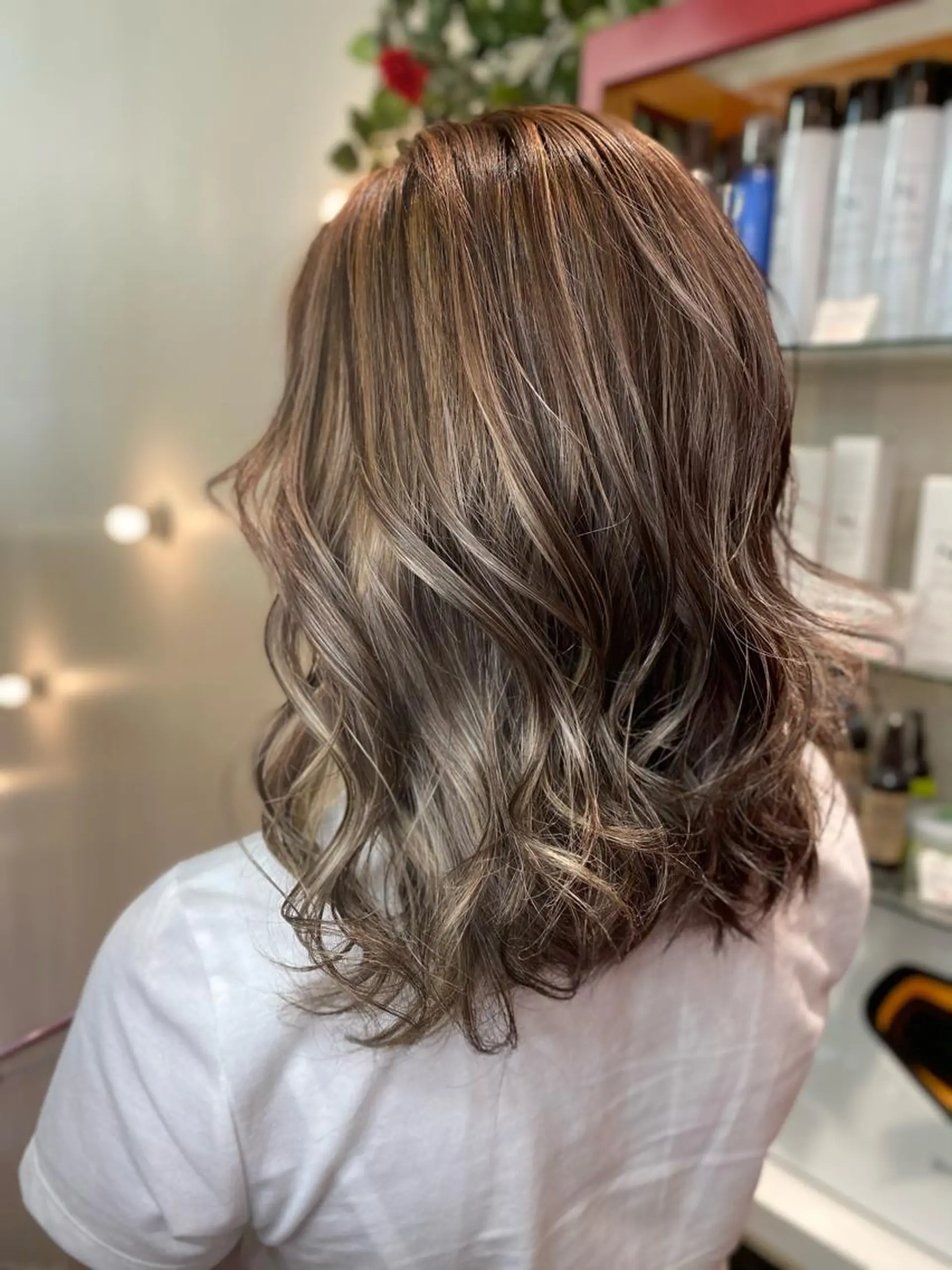 ミディアム ヘアカラー ゆぴ☾‪/推しカラー /ハイトーンのヘアスタイル