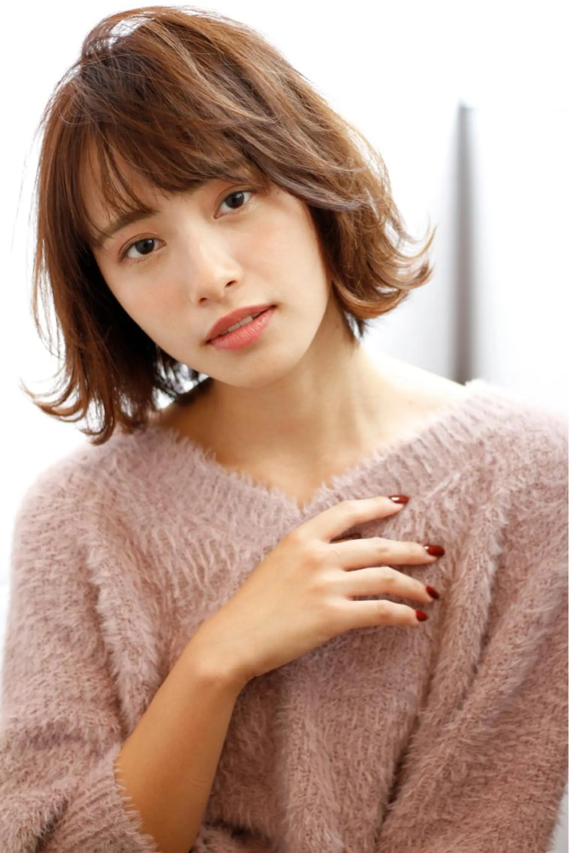 ミディアム カット ヘアカラー 似合わせカット得意 仁井亮のヘアスタイル