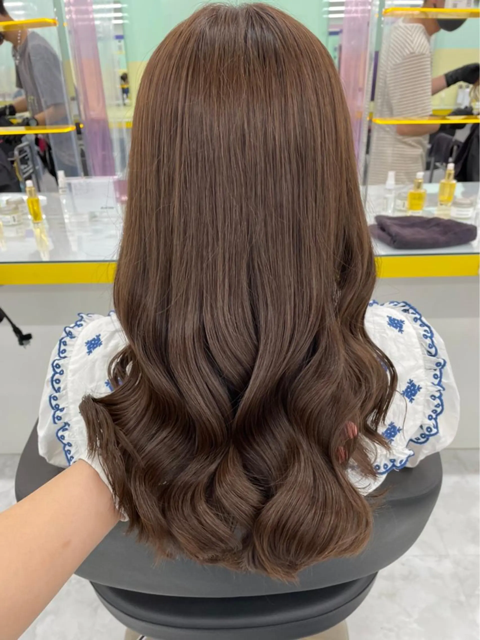 セミロング カラー nana【艶髪】/ 顔まわり/縮毛矯正のヘアスタイル