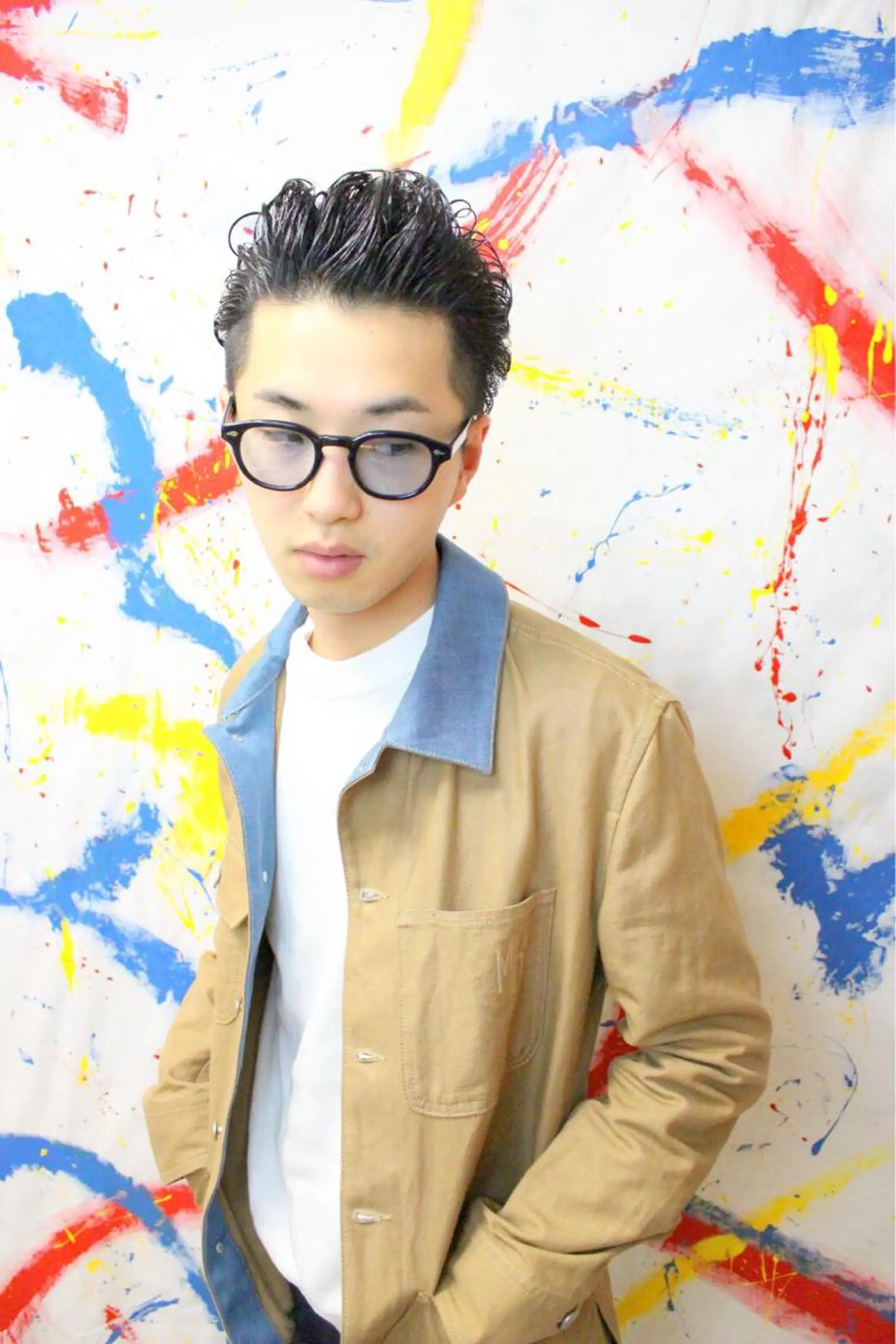 ショート ミディアム パーマ メンズ カット 山口 JUNPEIのヘアスタイル