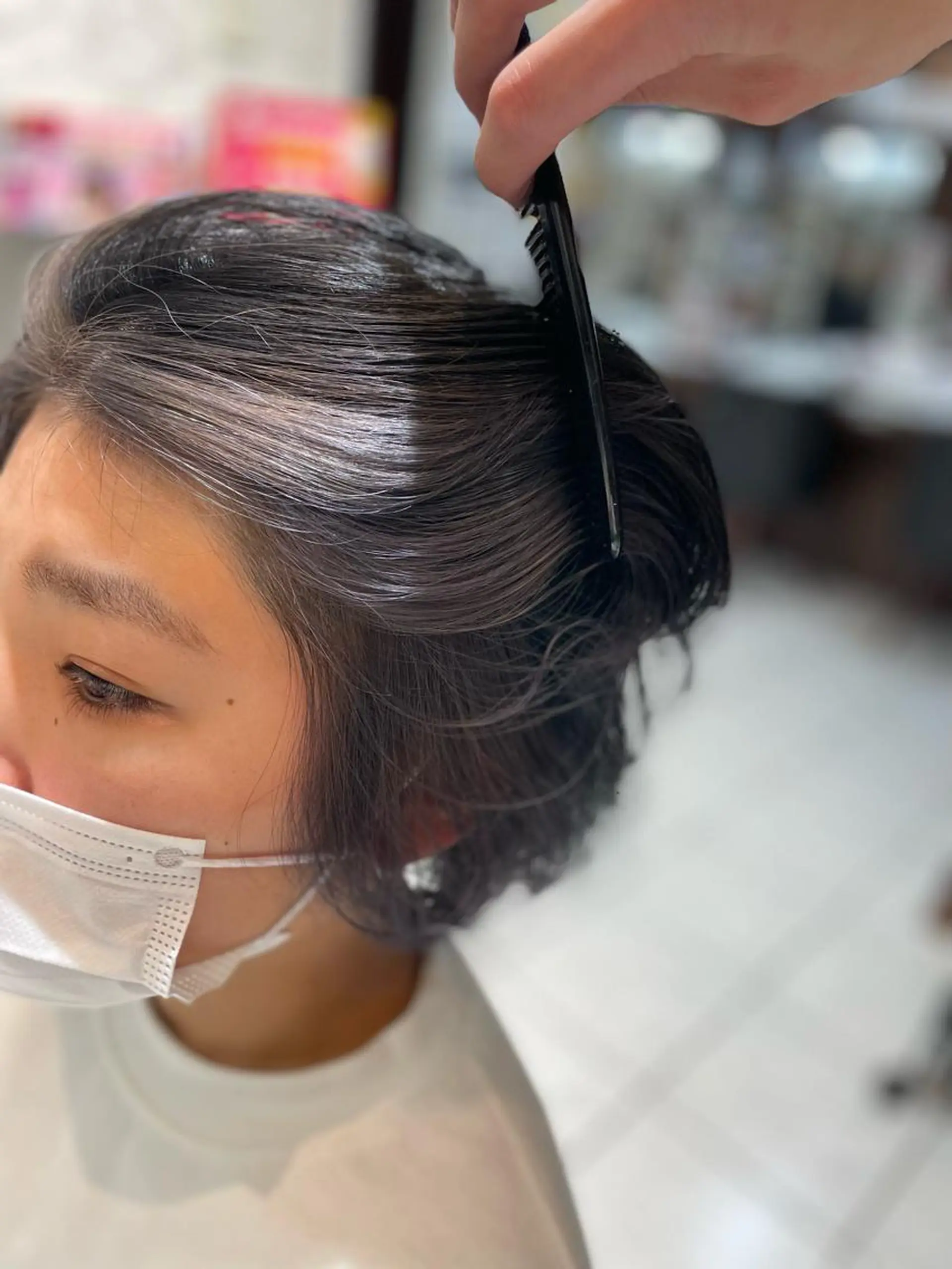 ショート カラー 黒髪 ブルーカラー ブルーブラック シルバー AGU hair vigor 三条店所属・AGU 三条店 林　雄のヘアスタイル