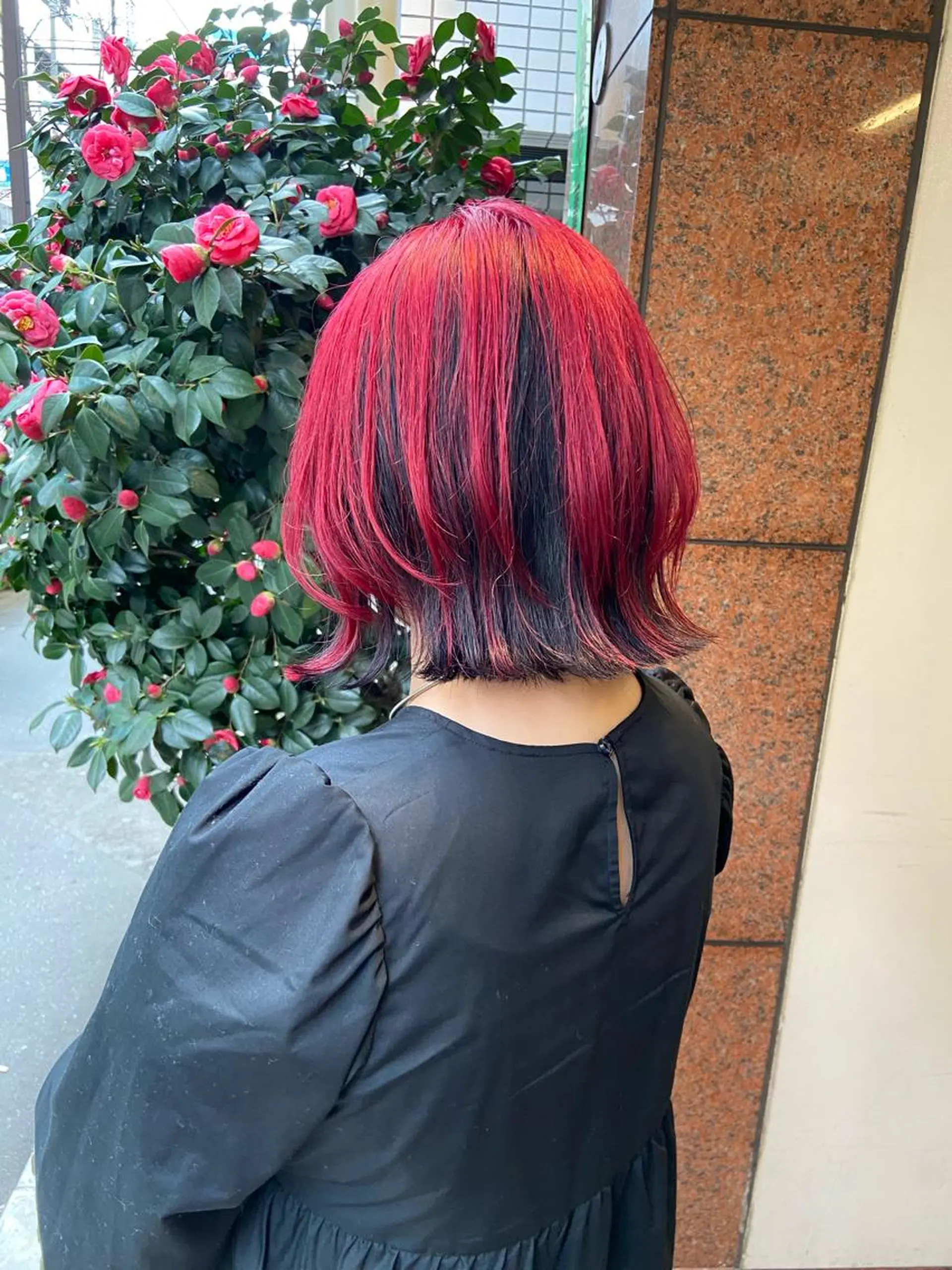 ミディアム カラー レッドカラー amie   水戸所属・レイヤー💧艶髪 💧Syotaのヘアスタイル