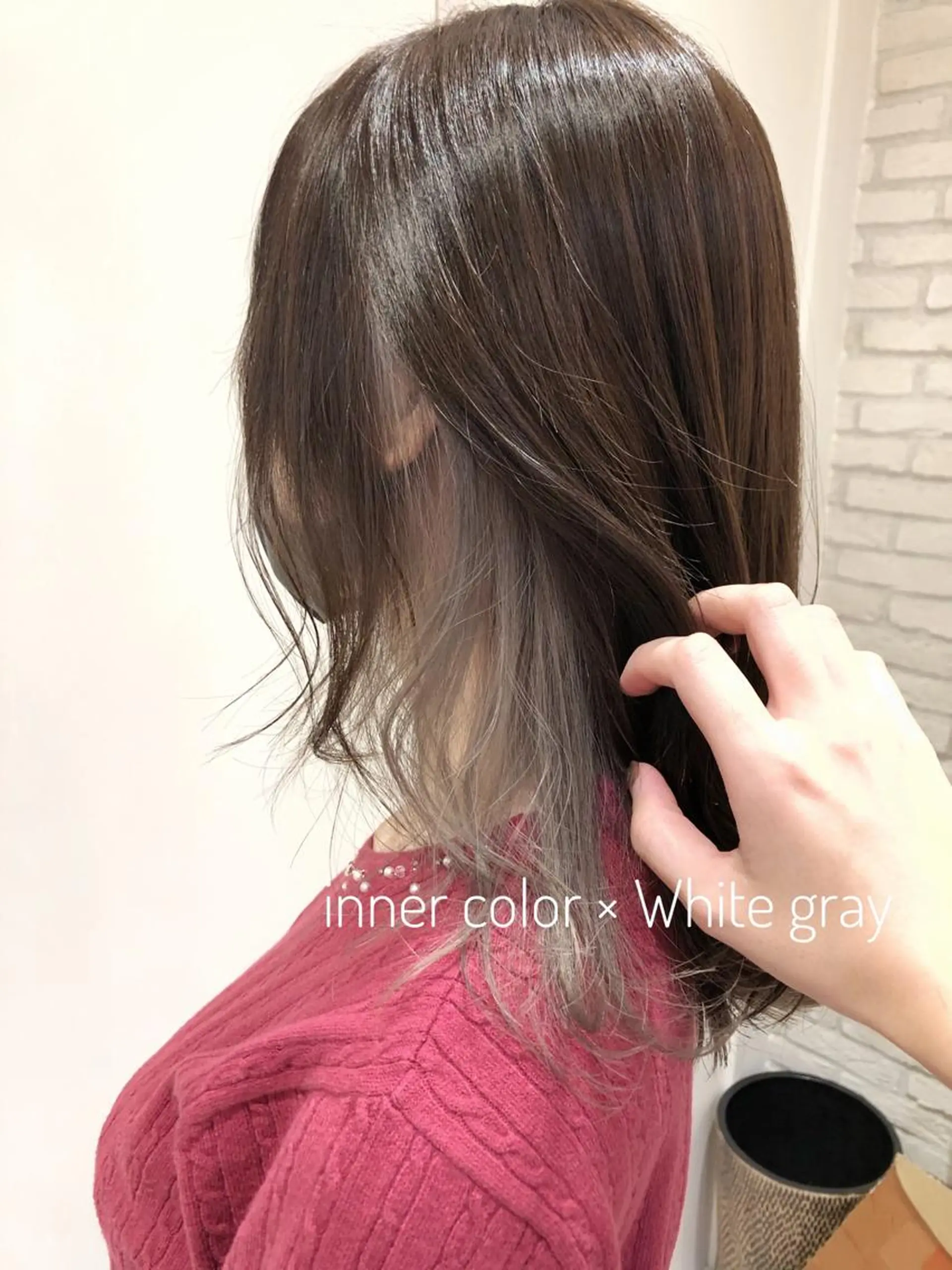 ミディアム カラー ベージュカラー インナーカラー ホワイトベージュ oggi +KENJE所属・大平 美沙のヘアスタイル