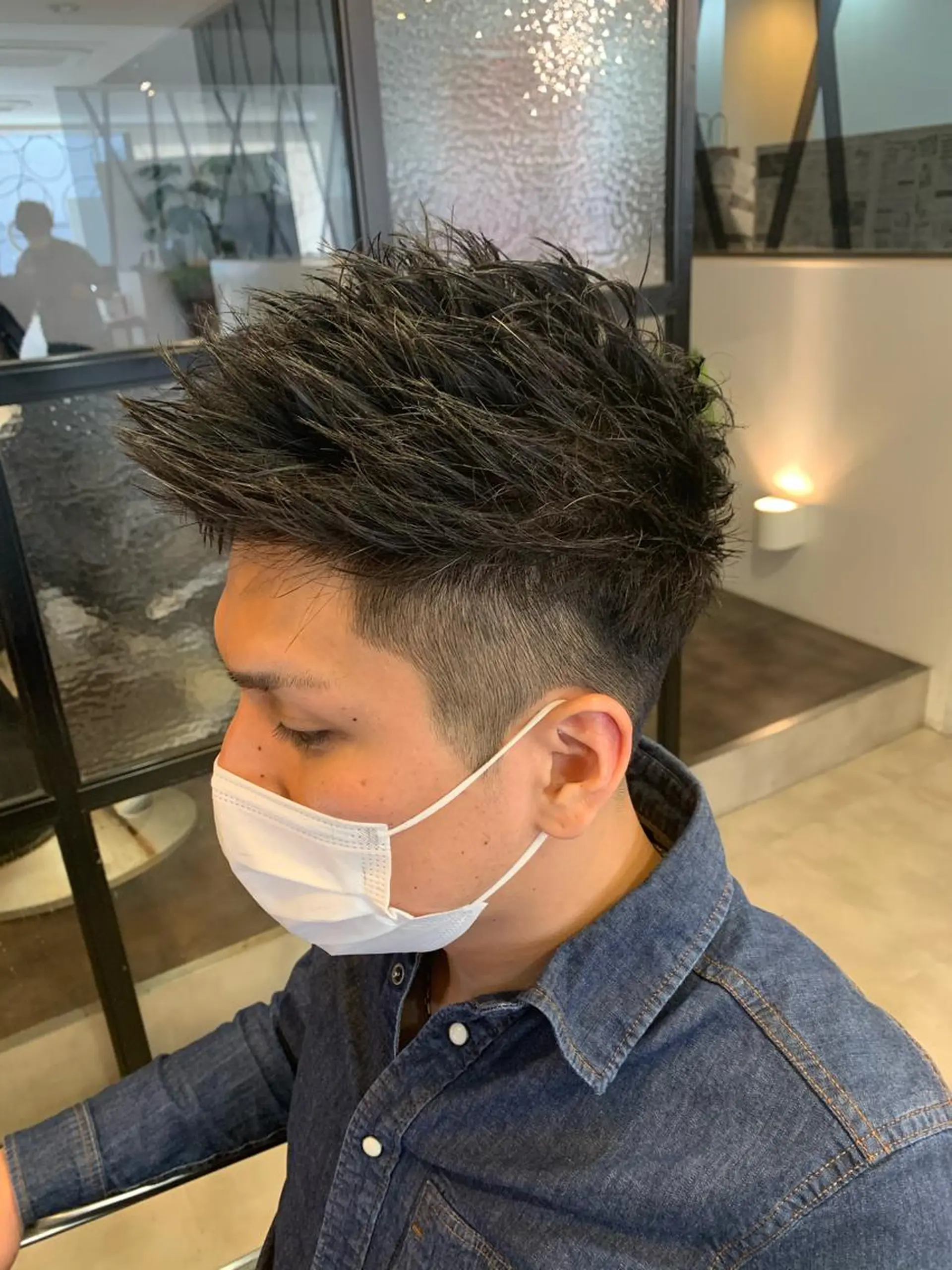 ショート メンズ カット ヘアセット メンズパーマ/難波/ 心斎橋　室園亮佑のヘアスタイル