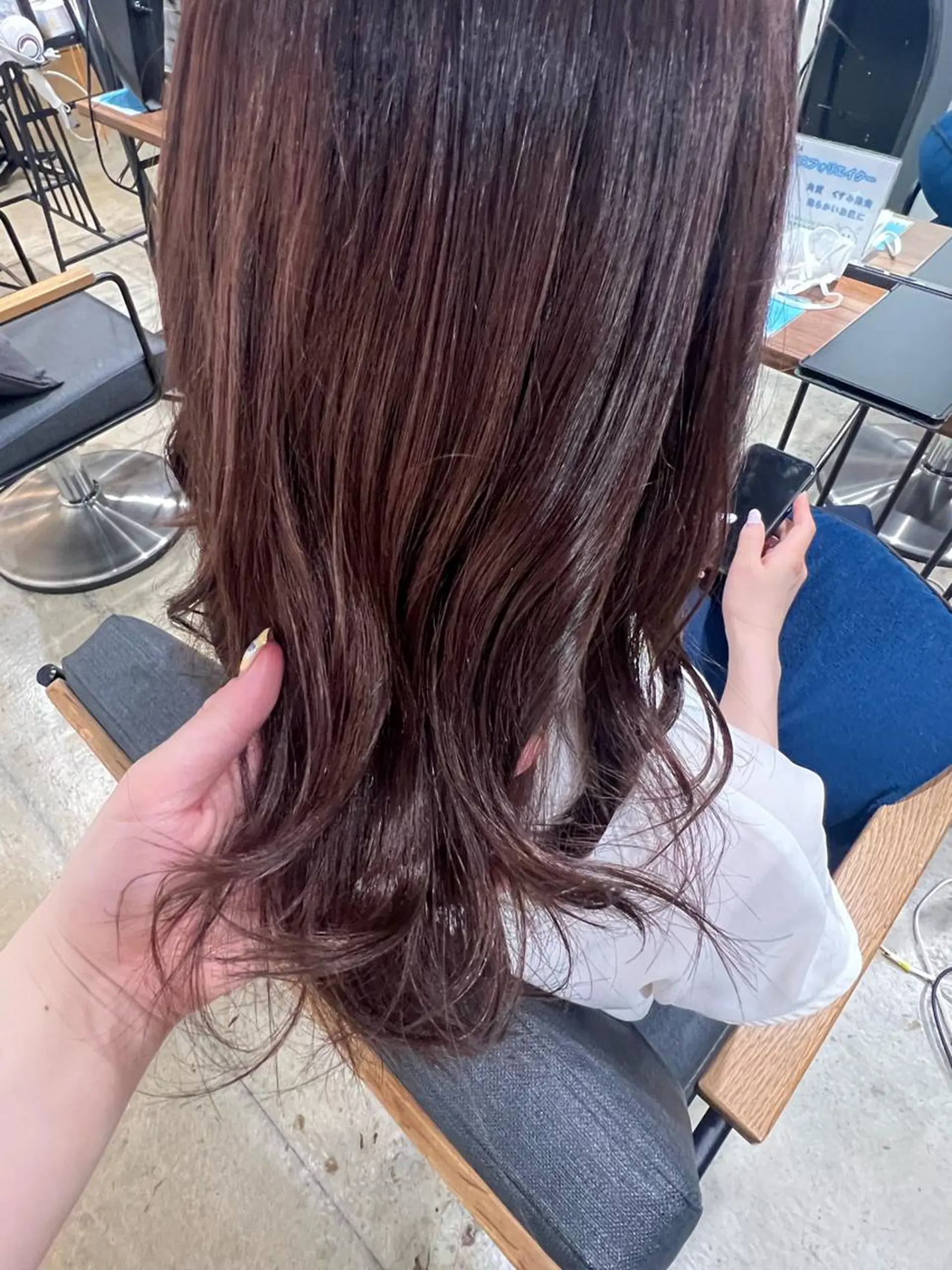 セミロング カラー ブリーチ ブラウンカラー ブリーチなしカラー ピンクカラー ピンクブラウン カット ヘアカラー 艶カラー🌙ショート /ボブ/小由葵のヘアスタイル
