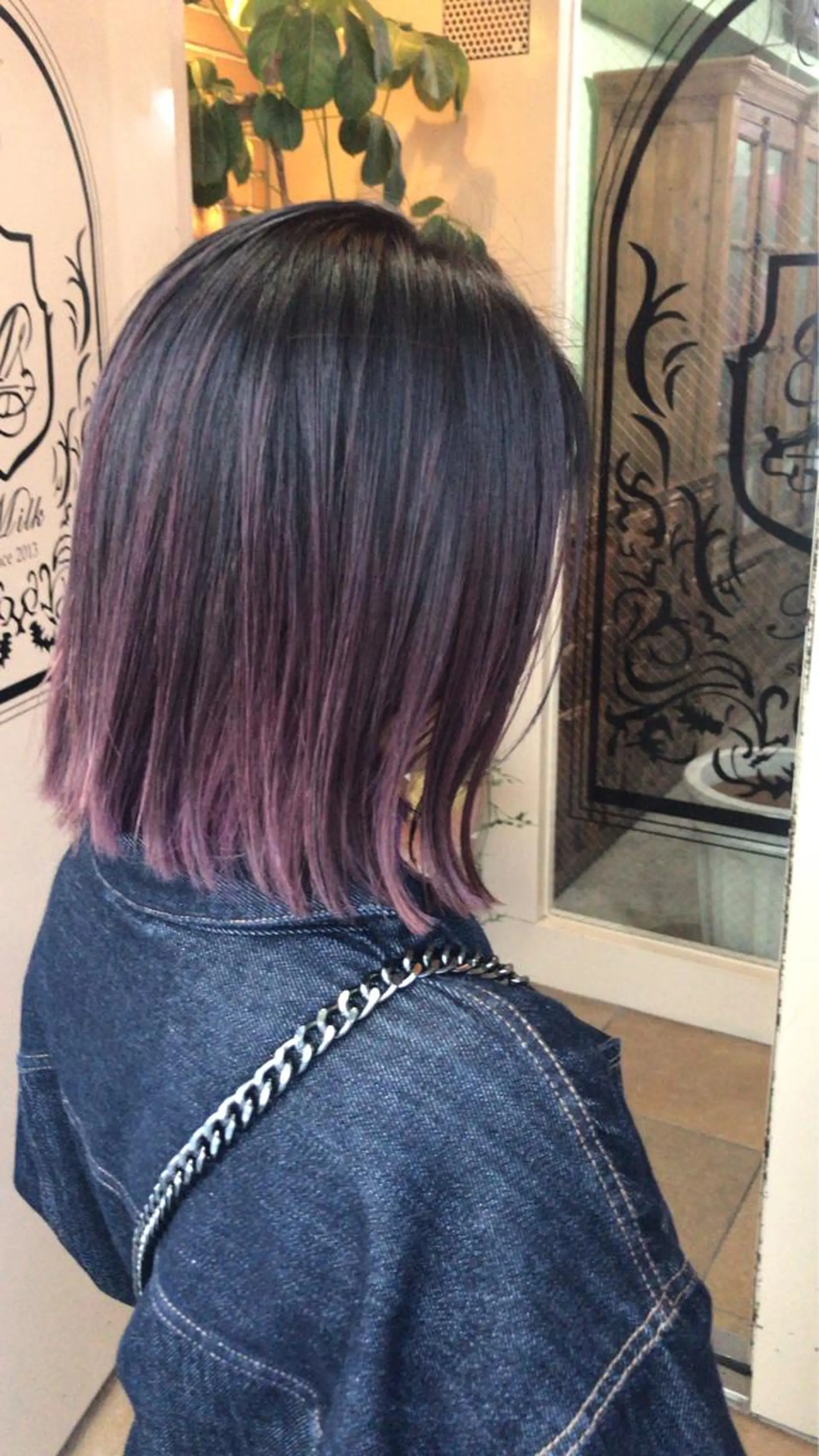 ミディアム カラー パーマ ヘアアレンジ メンズ キッズ ネイル マツエク・マツパ メンズバレイヤージュ バレイヤージュ パープルカラー レイヤーカット パープル カット ヘアカラー トリートメント 高比良 剛のヘアスタイル