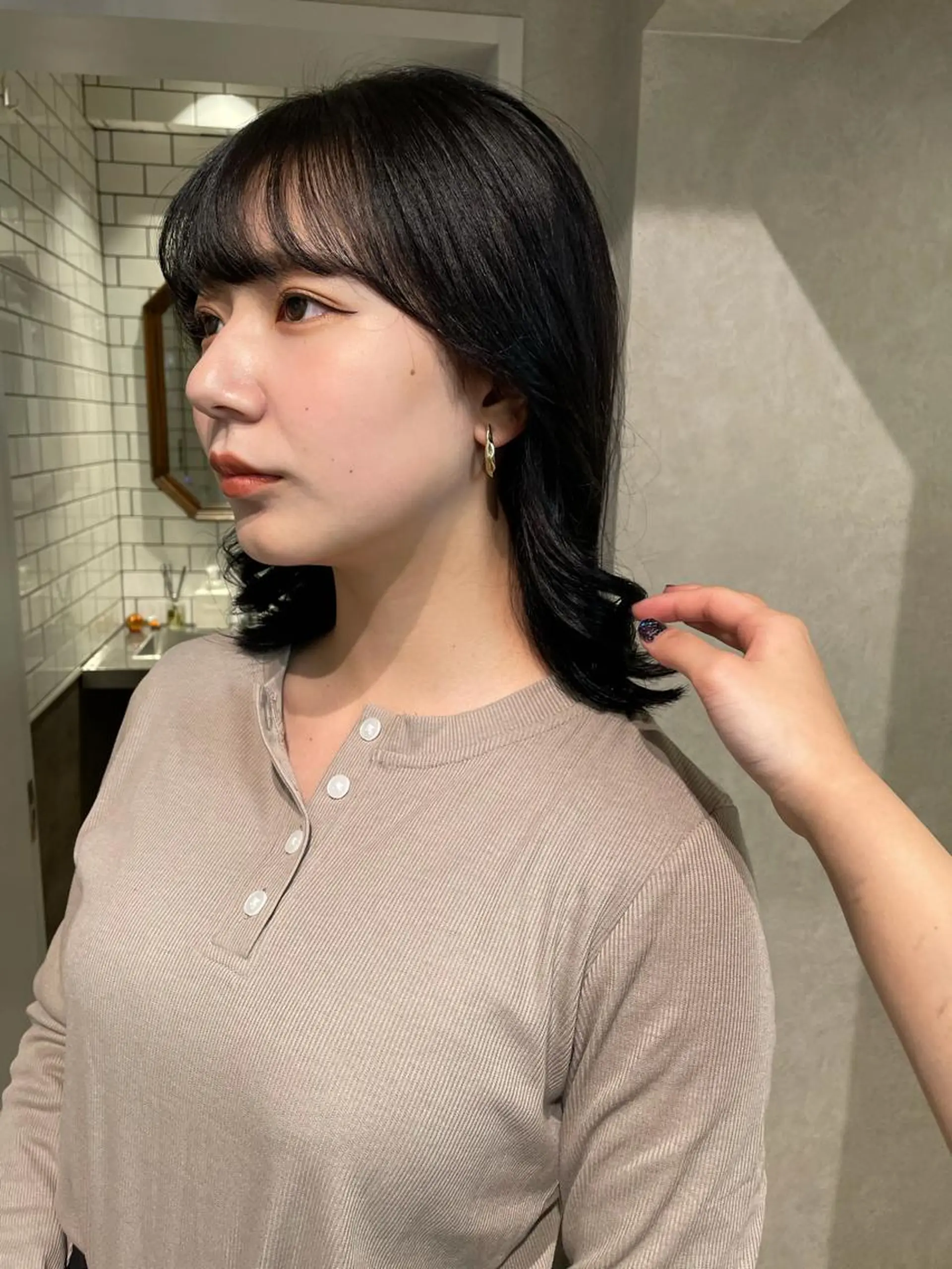 ミディアム カラー 透明感カラー ヘアカラー ナチュラル透明感🌱 小山美樹子のヘアスタイル