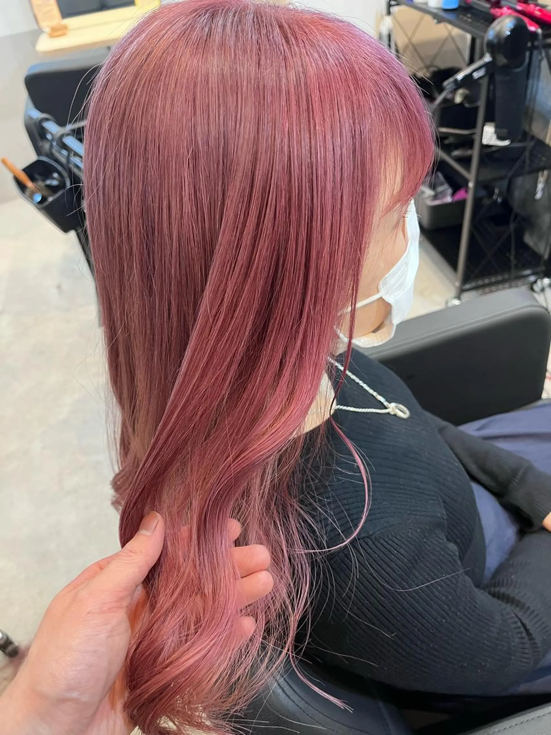 ミディアム カラー カット ヘアカラー トリートメント neon  hair亀戸店所属・🌈neonhair 透明感✨カラー🌈のヘアスタイル