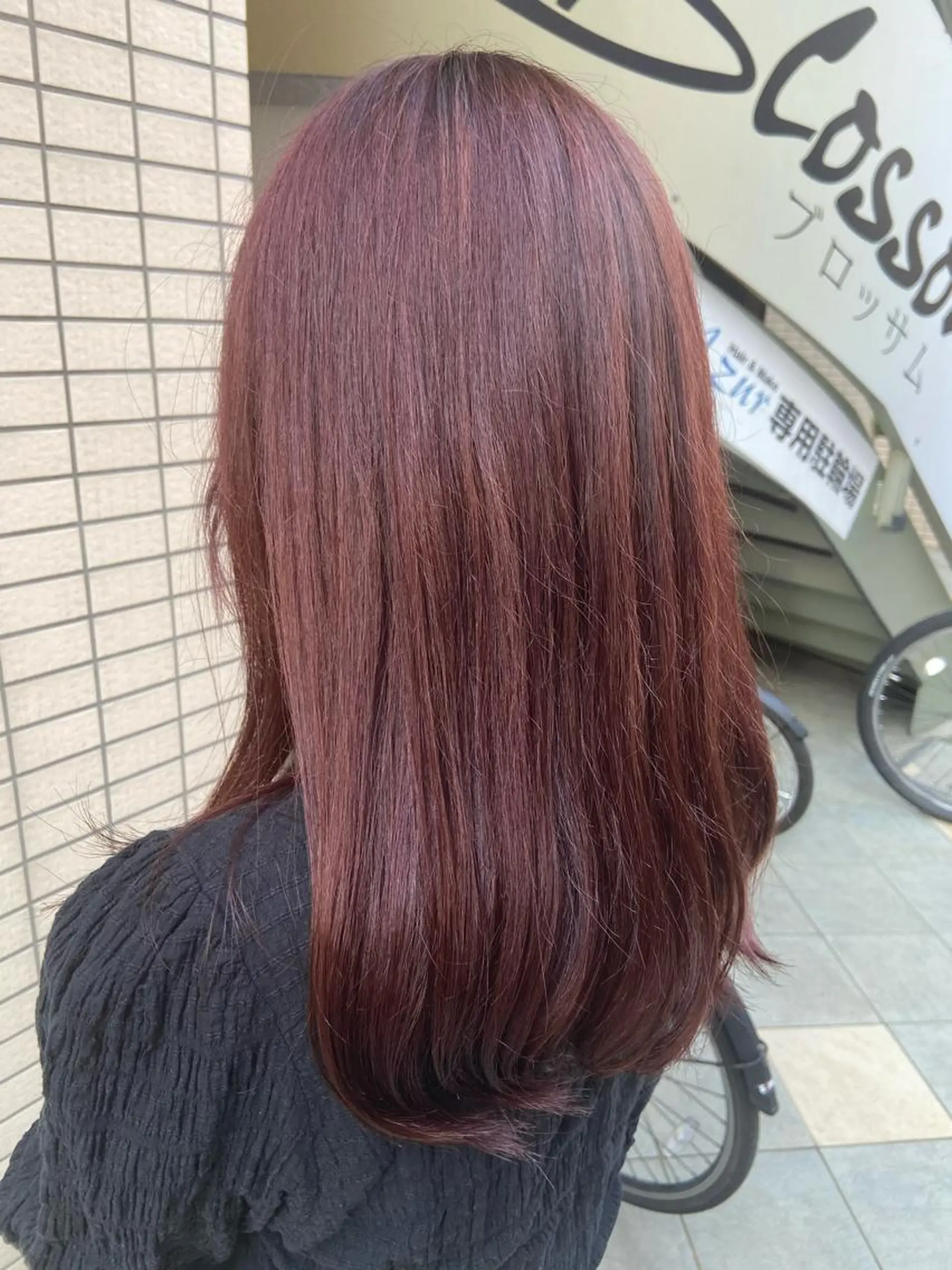 ロング カラー ブリーチ ブリーチなしカラー パープルカラー カット ヘアカラー トリートメント 菊地 美憂のヘアスタイル