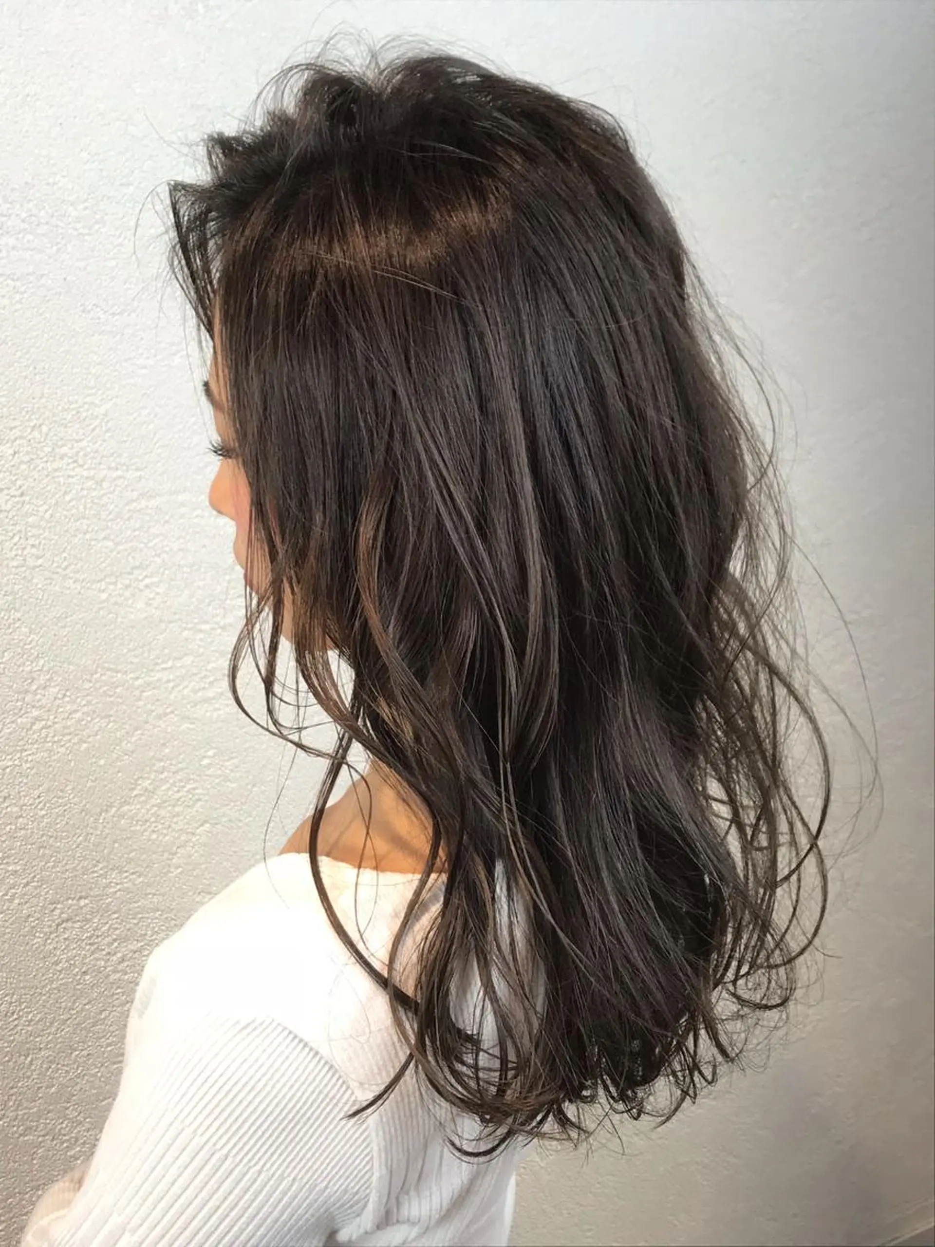 セミロング カラー アッシュ 透明感カラー ヘアカラー デザインカラー🌈 高木リョウのヘアスタイル