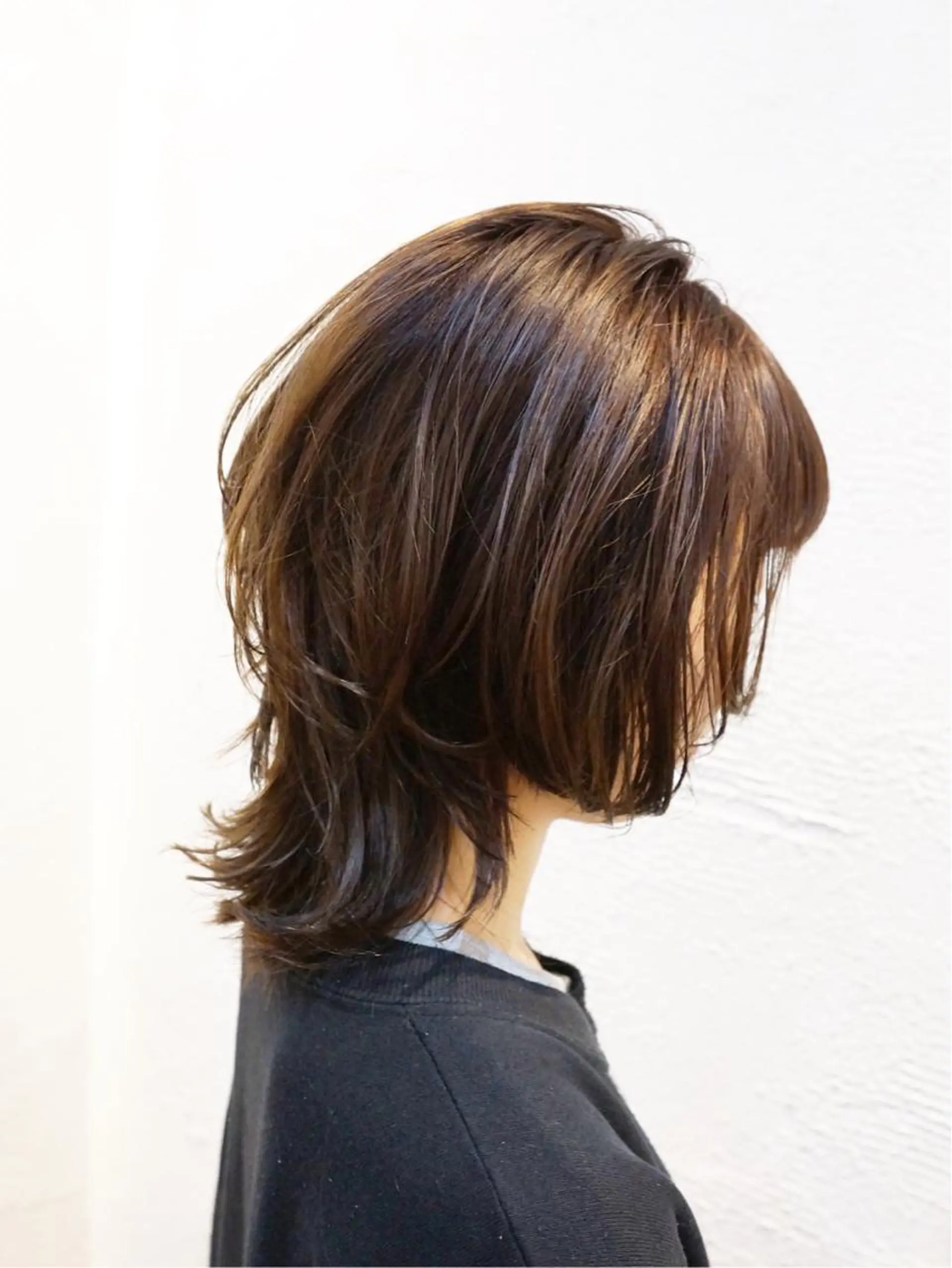 ミディアム カット ヘアカラー トリートメント 野中 洋介のヘアスタイル