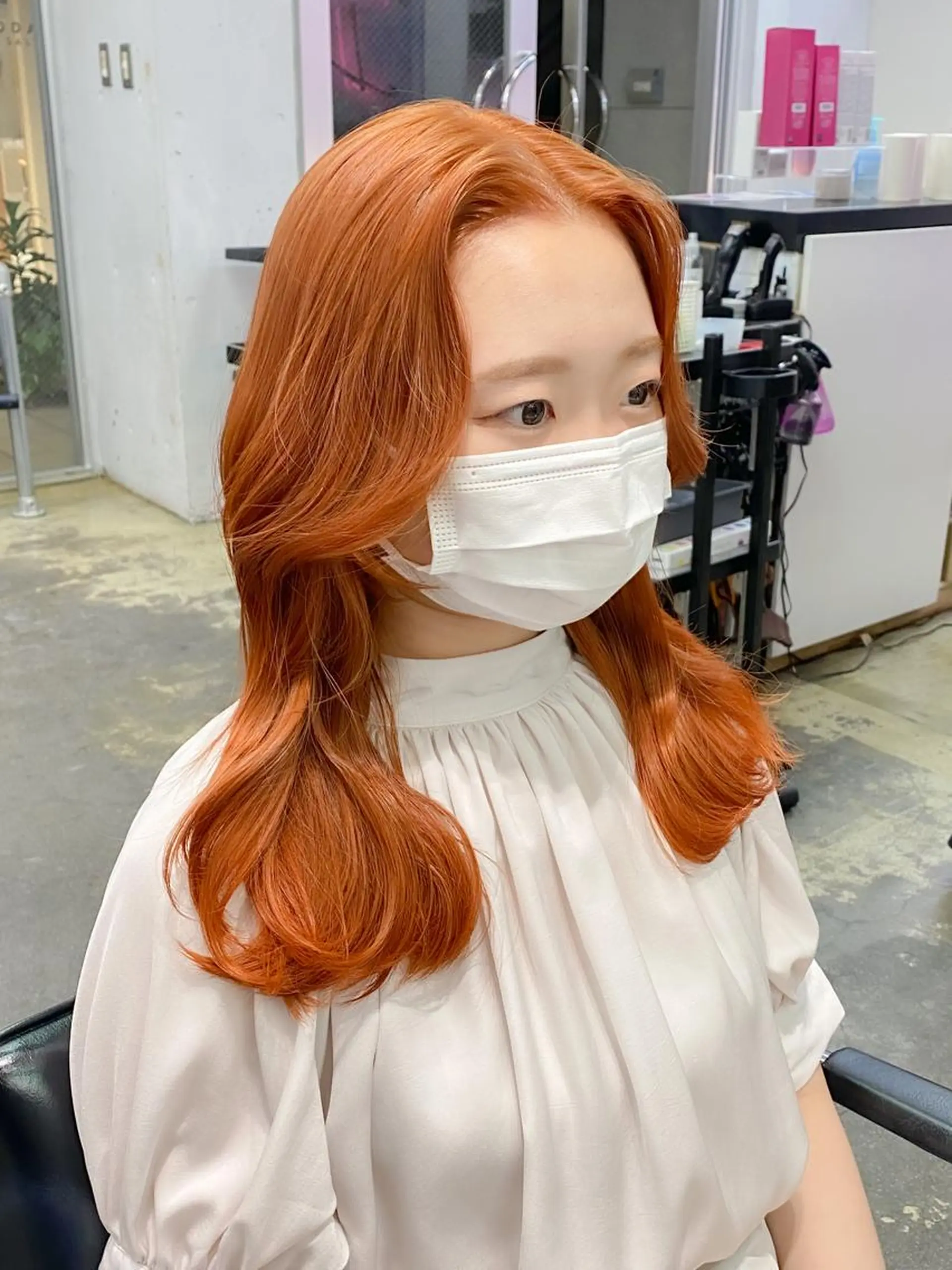 セミロング カラー 💗💗韓国レイヤー yu-ki💗💗のヘアスタイル