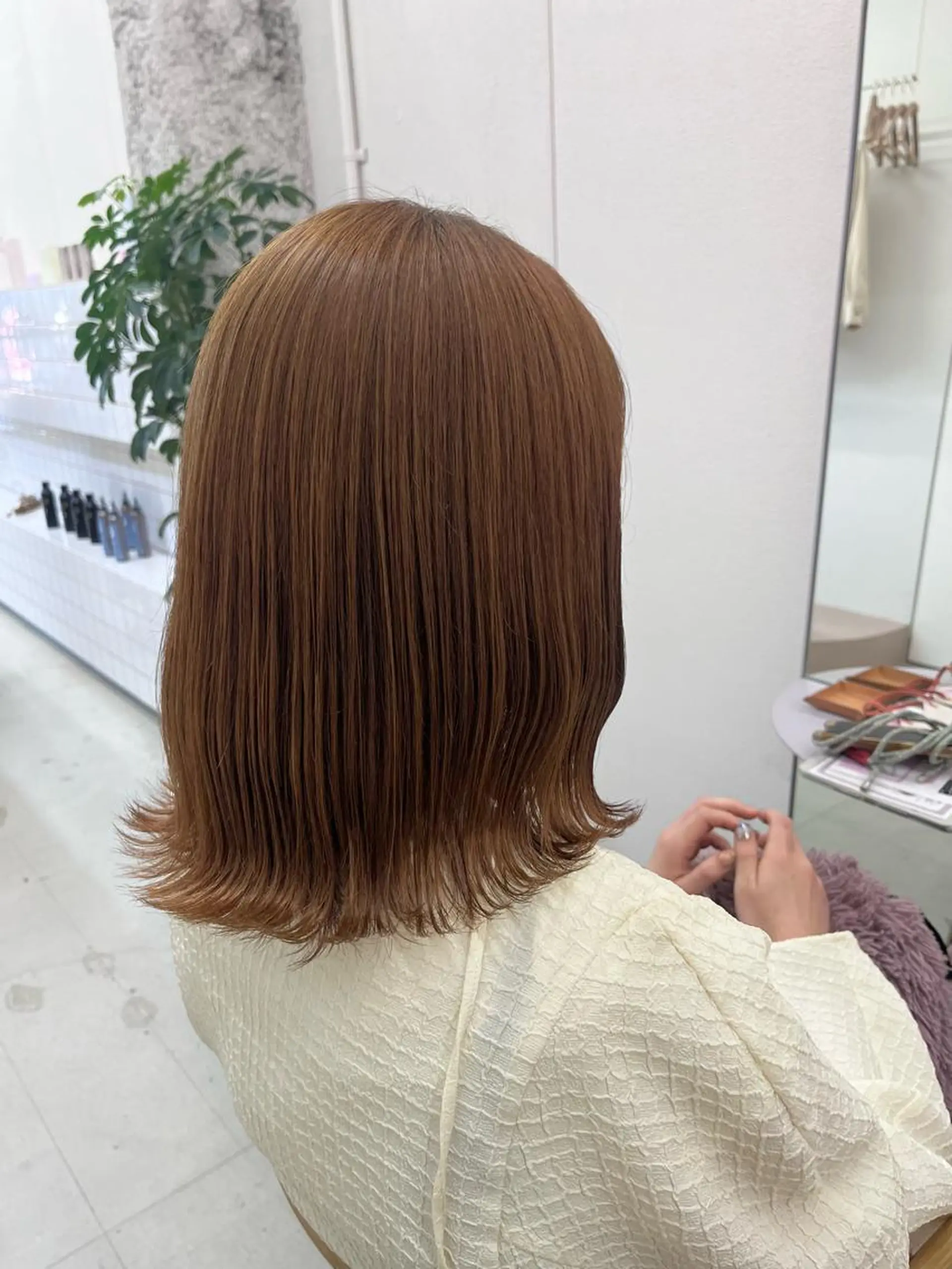 ミディアム カラー ベージュカラー 暖色カラー／ ヘアセット🌛櫻井舞のヘアスタイル