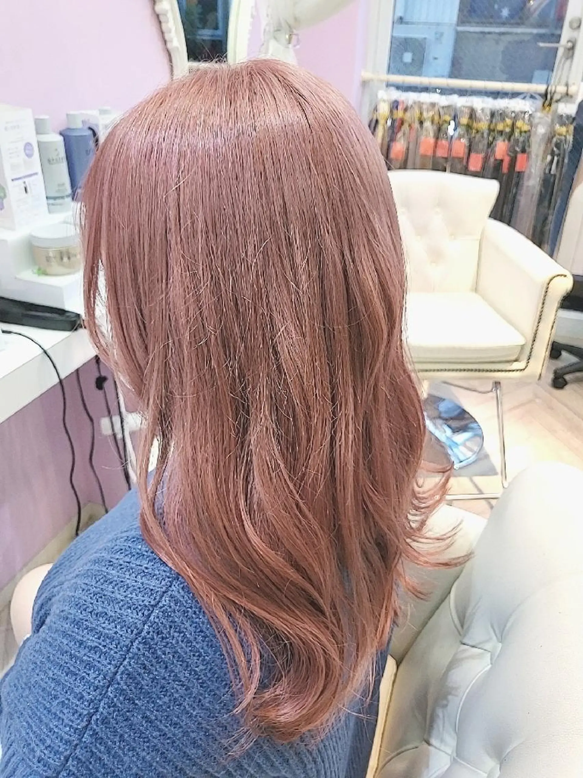 セミロング ヘアアレンジ カラー ベージュカラー ピンクカラー ピンクベージュ ヘアカラー トリートメント ナカシマ  アユミのヘアスタイル