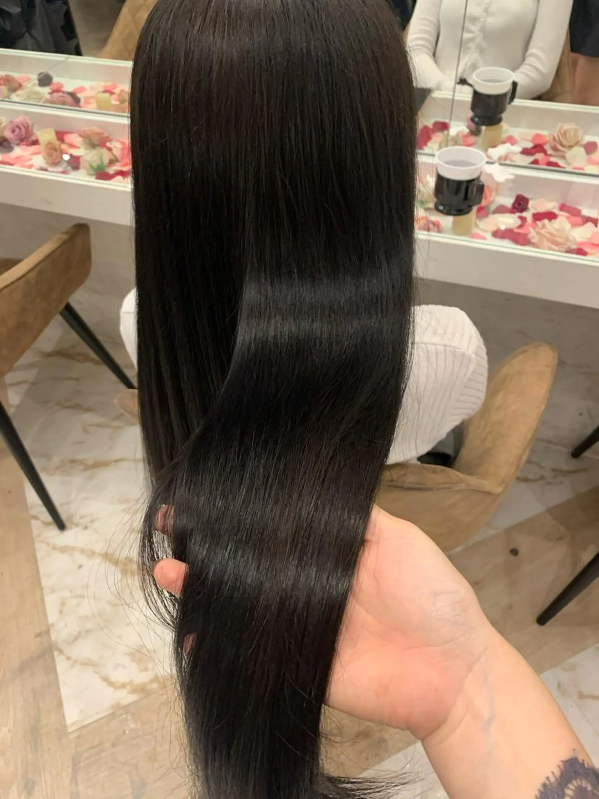 ロング 川井麻由🎀アイドル 量産🎀ピンクカラーのヘアスタイル