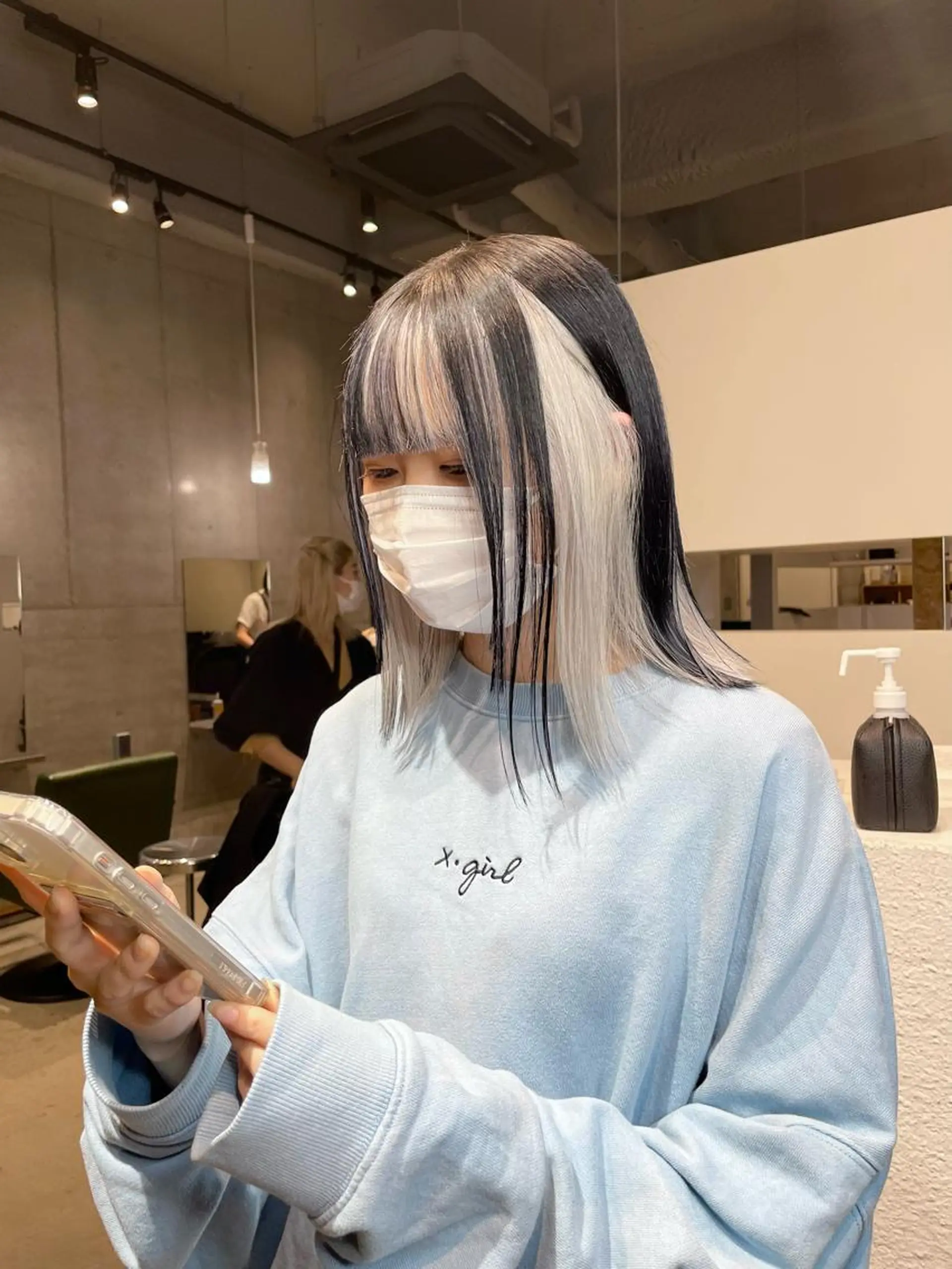 ミディアム カラー ヘアカラー トリートメント MONIQA【モニカ】所属・名古屋ハイトーン/ 🐶ブリーチ専門店のヘアスタイル