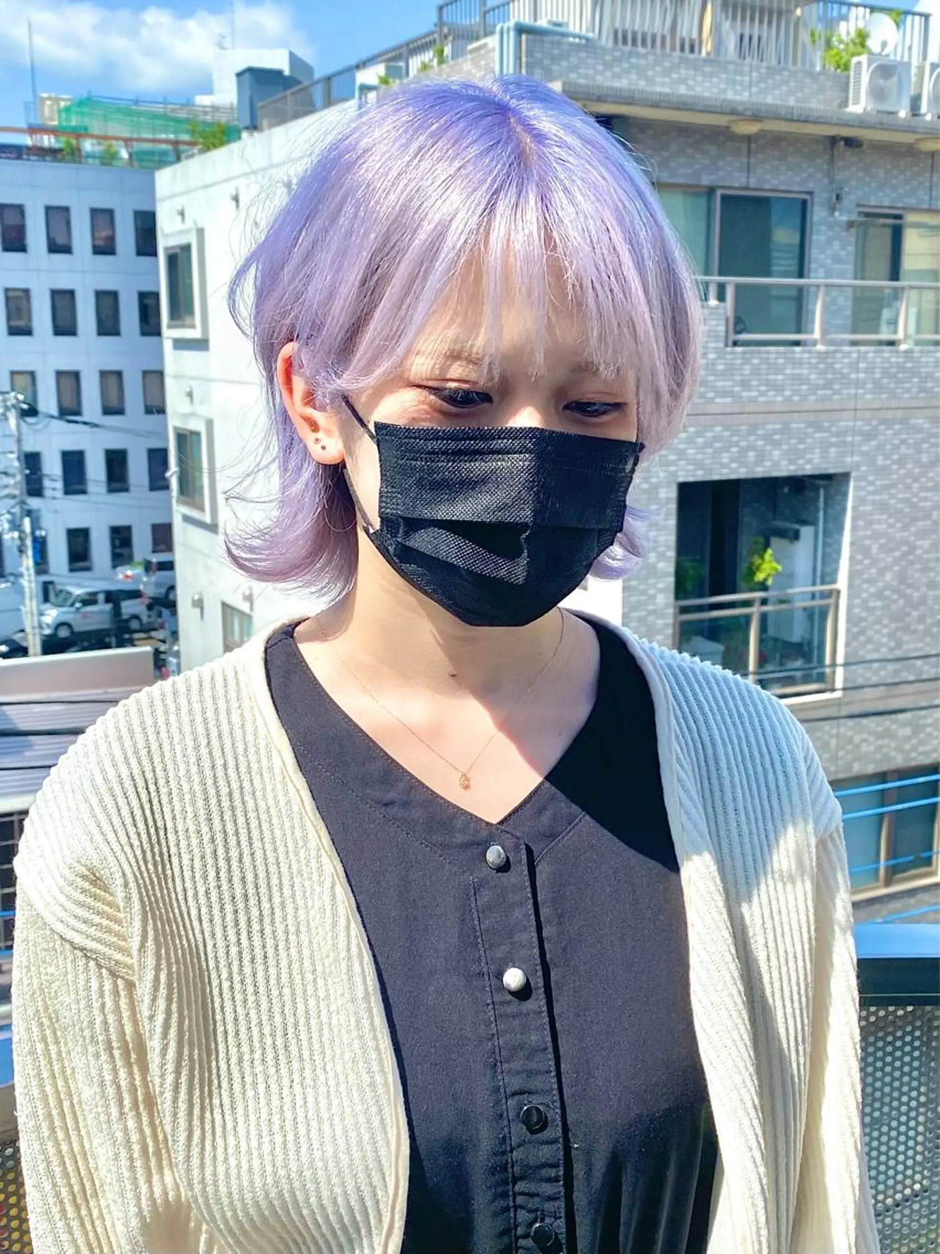 ミディアム カラー パープルカラー カット ヘアカラー トリートメント ヘアセット 💘カラー特化美容師 尾崎拓己のヘアスタイル
