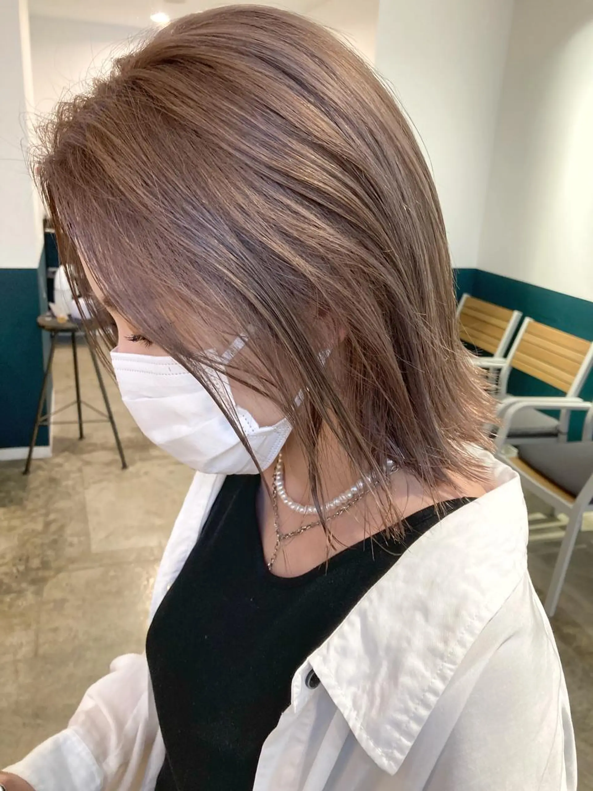 ミディアム ヘアカラー カラーリスト菅野 竜矢🌈のヘアスタイル