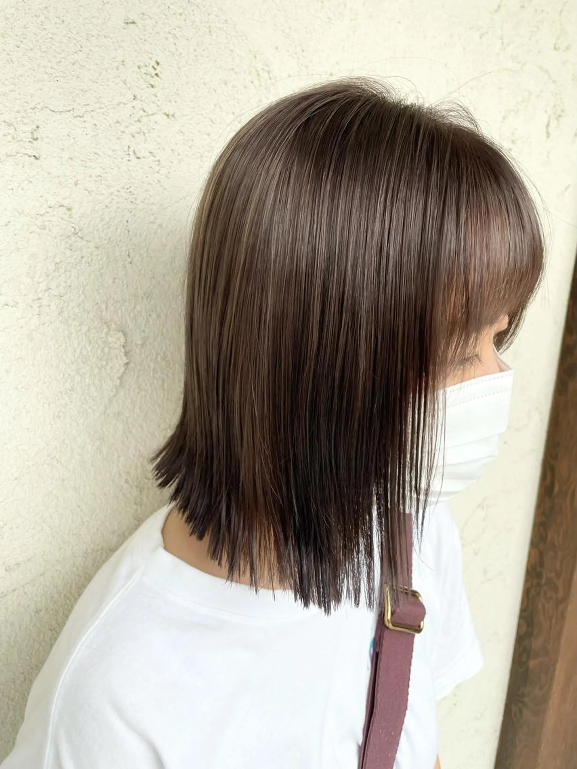 ミディアム カット ヘアカラー トリートメント しもかわ かほのヘアスタイル