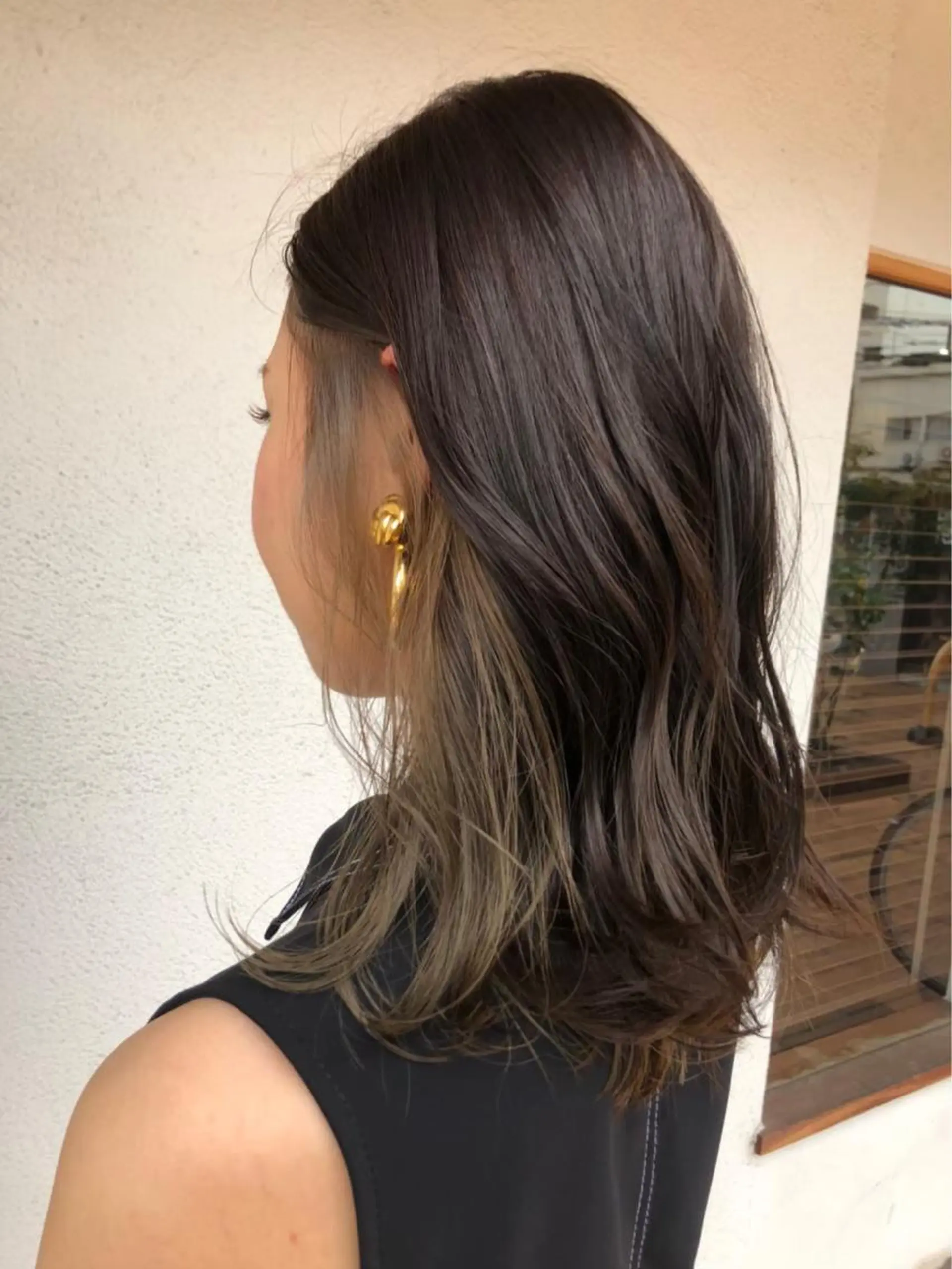 セミロング カラー カット ヘアカラー トリートメント 中津/柔らかカラー/ ナガオ　イズミのヘアスタイル