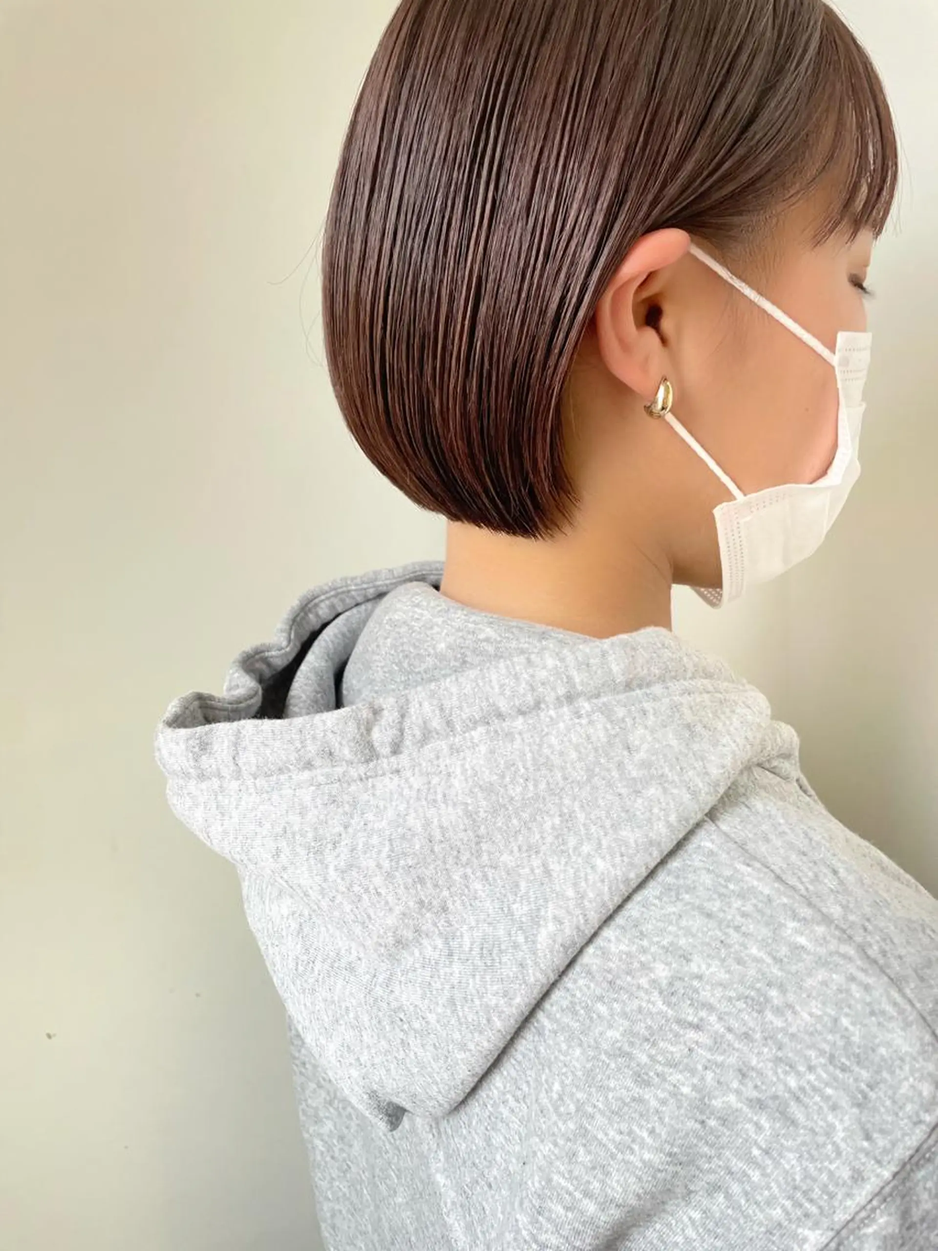 ショート カラー アッシュ 黒髪 ハイライトカラー ハイトーンカラー イルミナカラー カット ヘアカラー トリートメント 江上拓郎/ショート /酸性ストレートのヘアスタイル