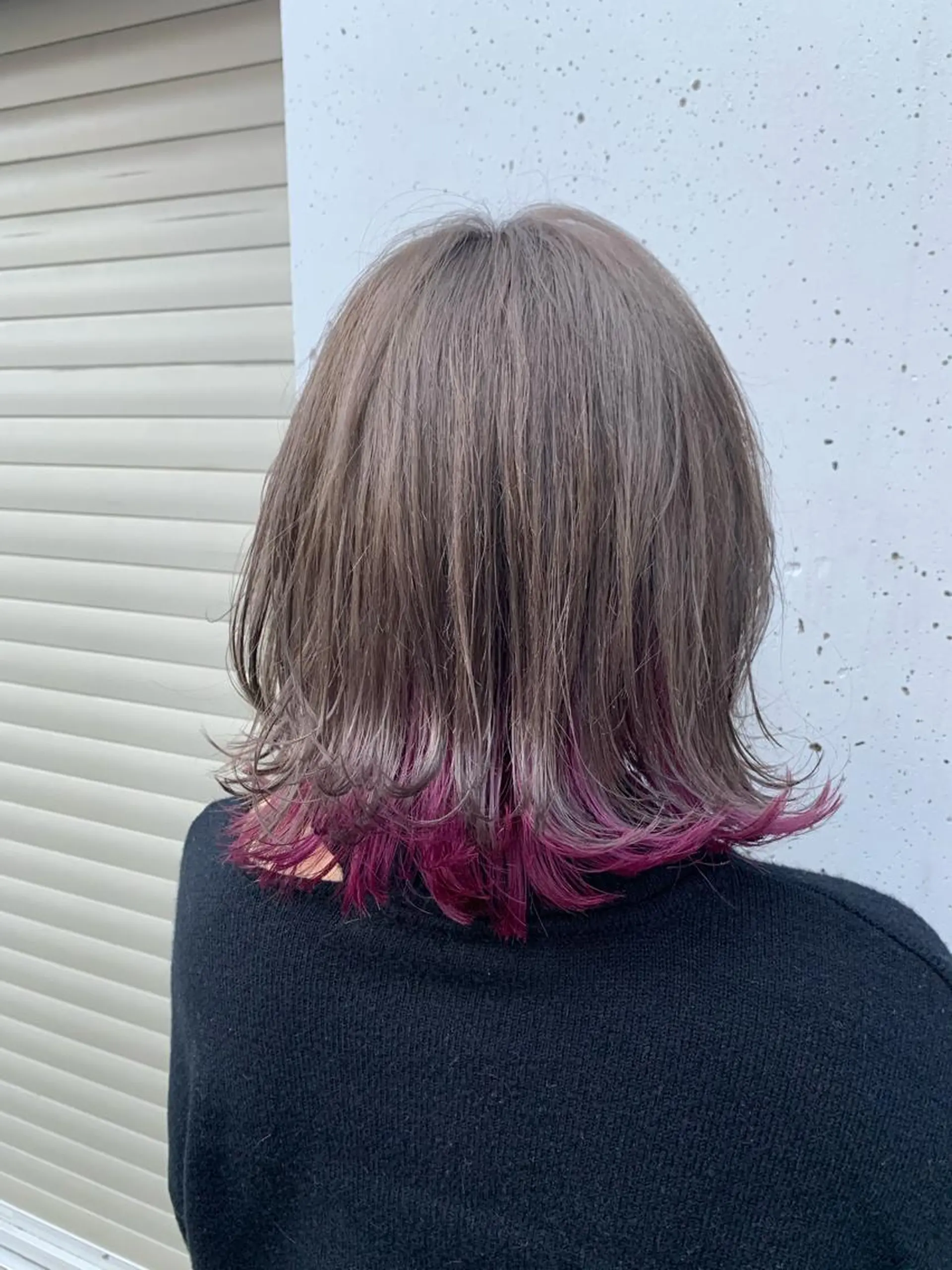 ミディアム カラー ベージュカラー インナーカラー ピンクカラー 似合わせカラー🫶 小川千波のヘアスタイル