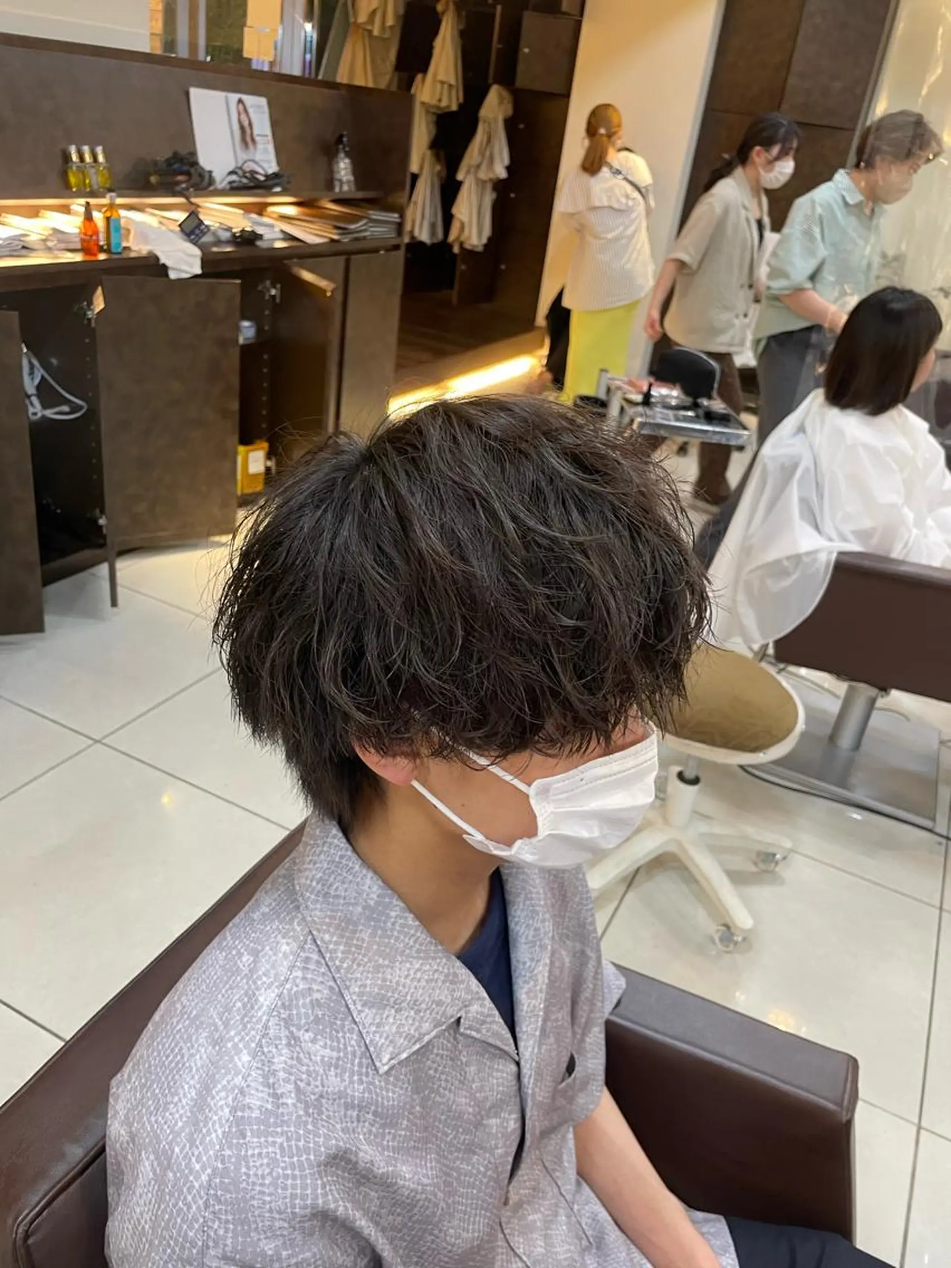 ショート パーマ メンズ 静岡/草薙パーマ メンズバレイヤージュのヘアスタイル