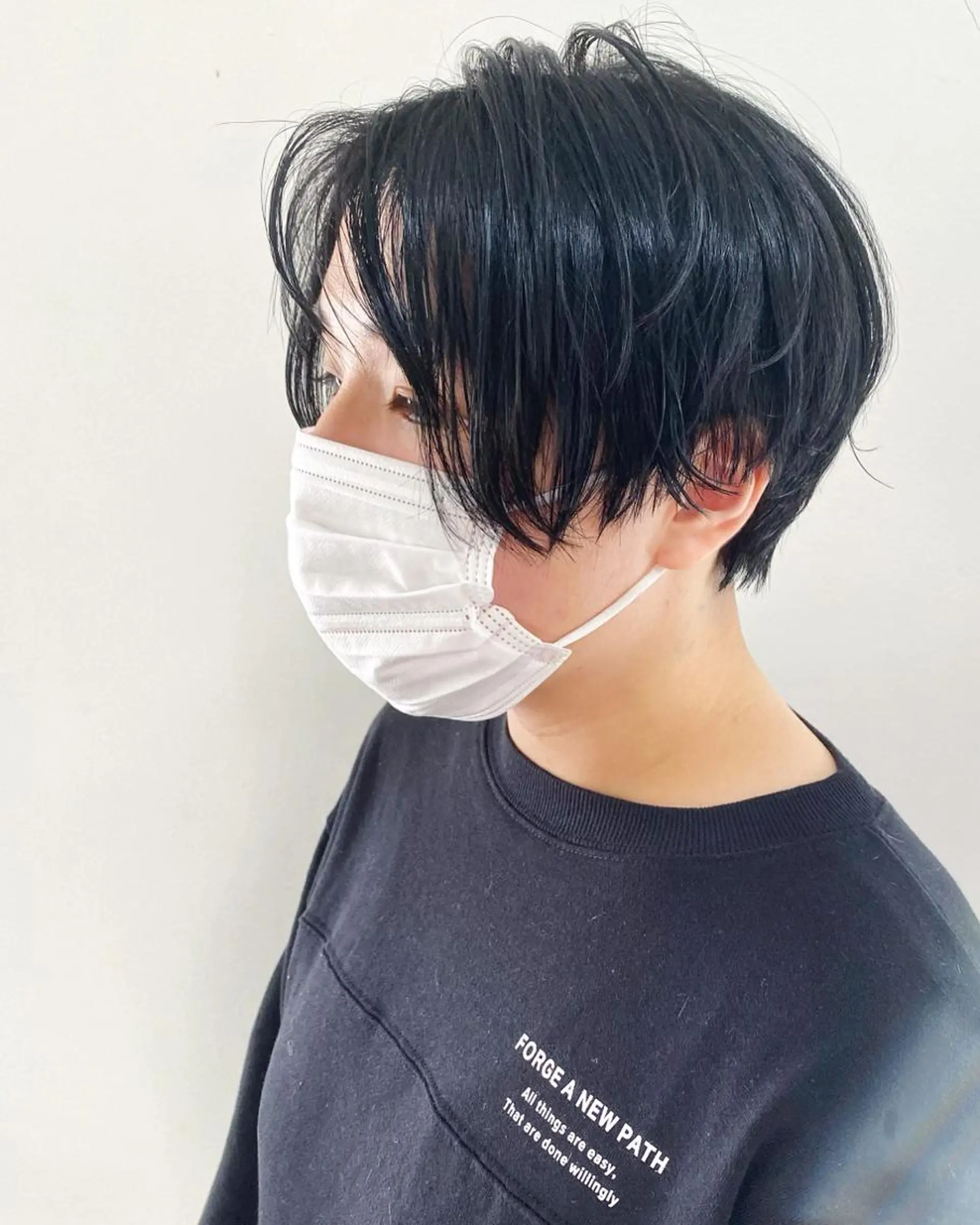 ショート カラー 黒髪 ショートヘア フラム所属・WATANABE MISAKIのヘアスタイル