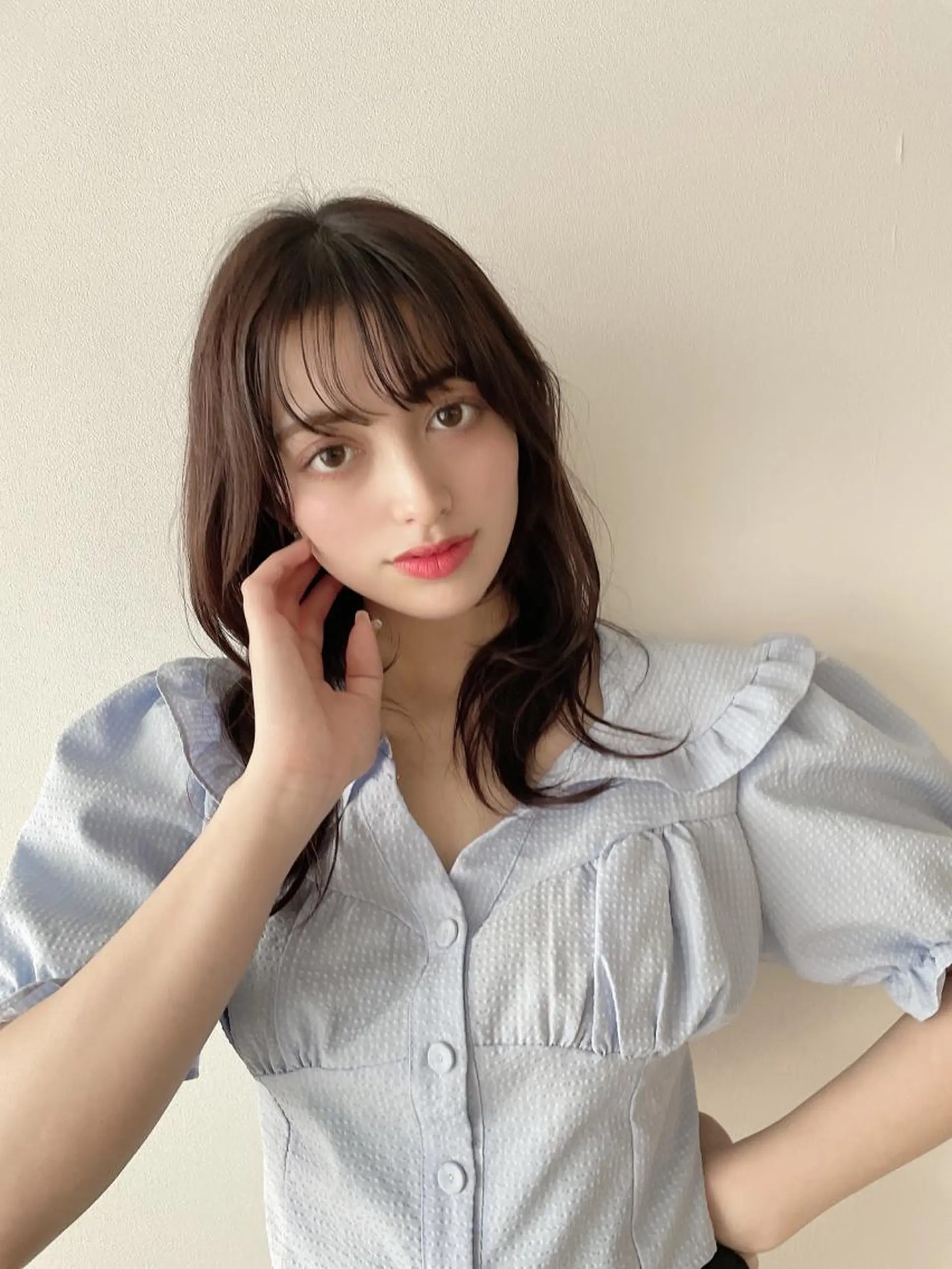 セミロング カラー カット ヘアカラー なりたいが叶う ながしまじゅんきのヘアスタイル