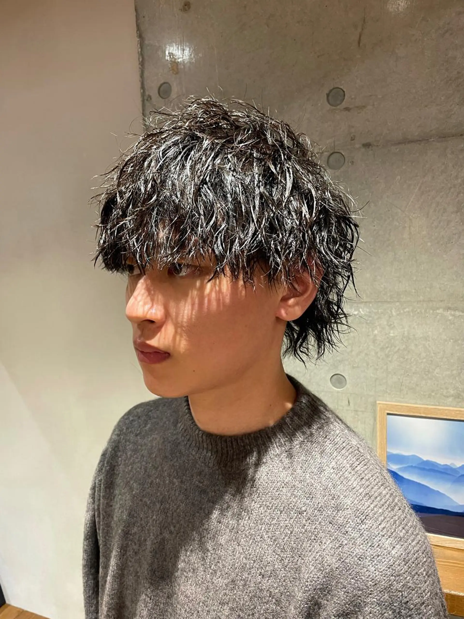 ミディアム パーマ メンズ カット パーマ トリートメント 🔥メンズ特化パーマ 🦖増田弘明🦖のヘアスタイル