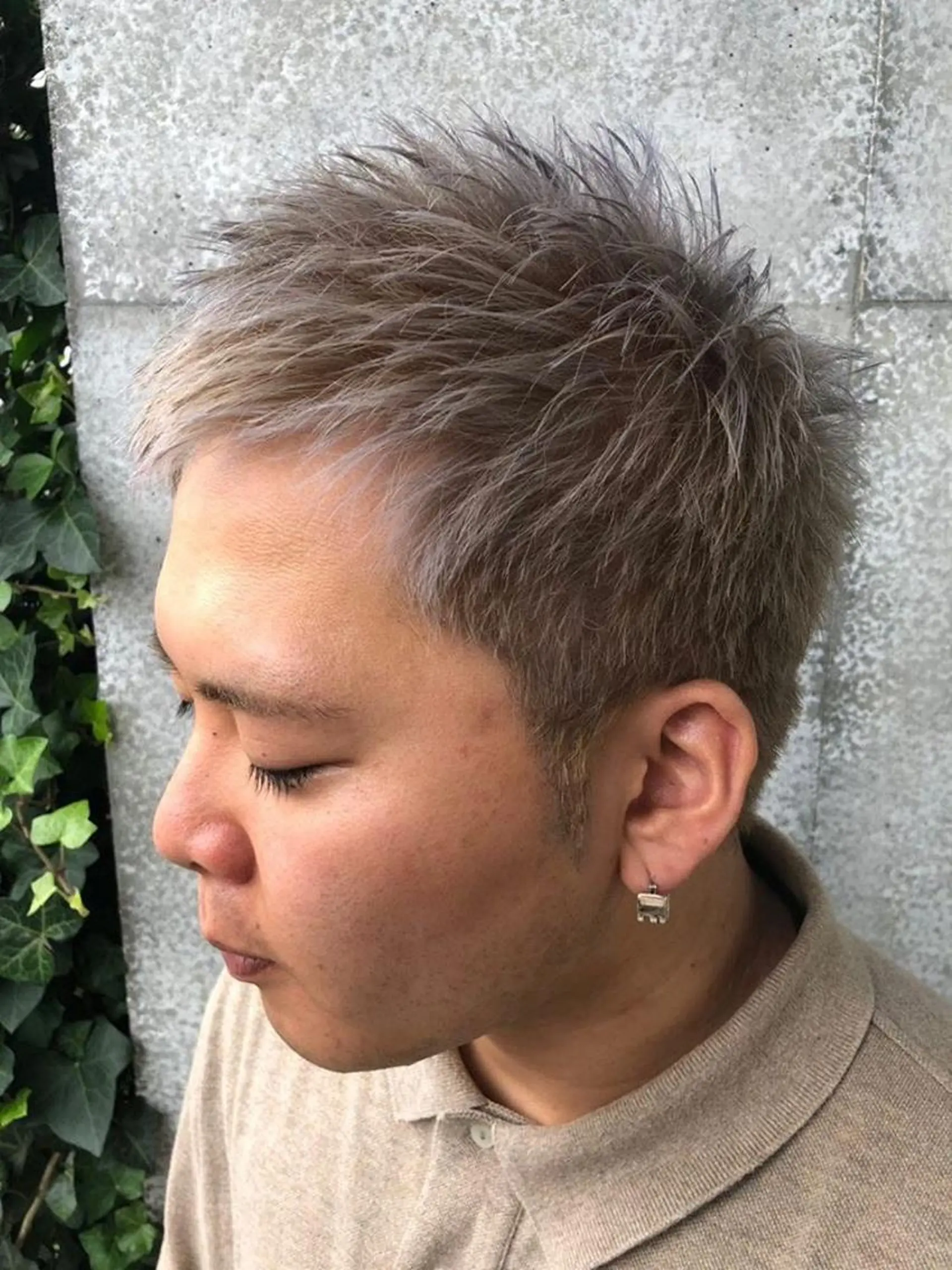 ショート カラー メンズ カット ヘアカラー メンズパーマフェード シモジタカヒロのヘアスタイル