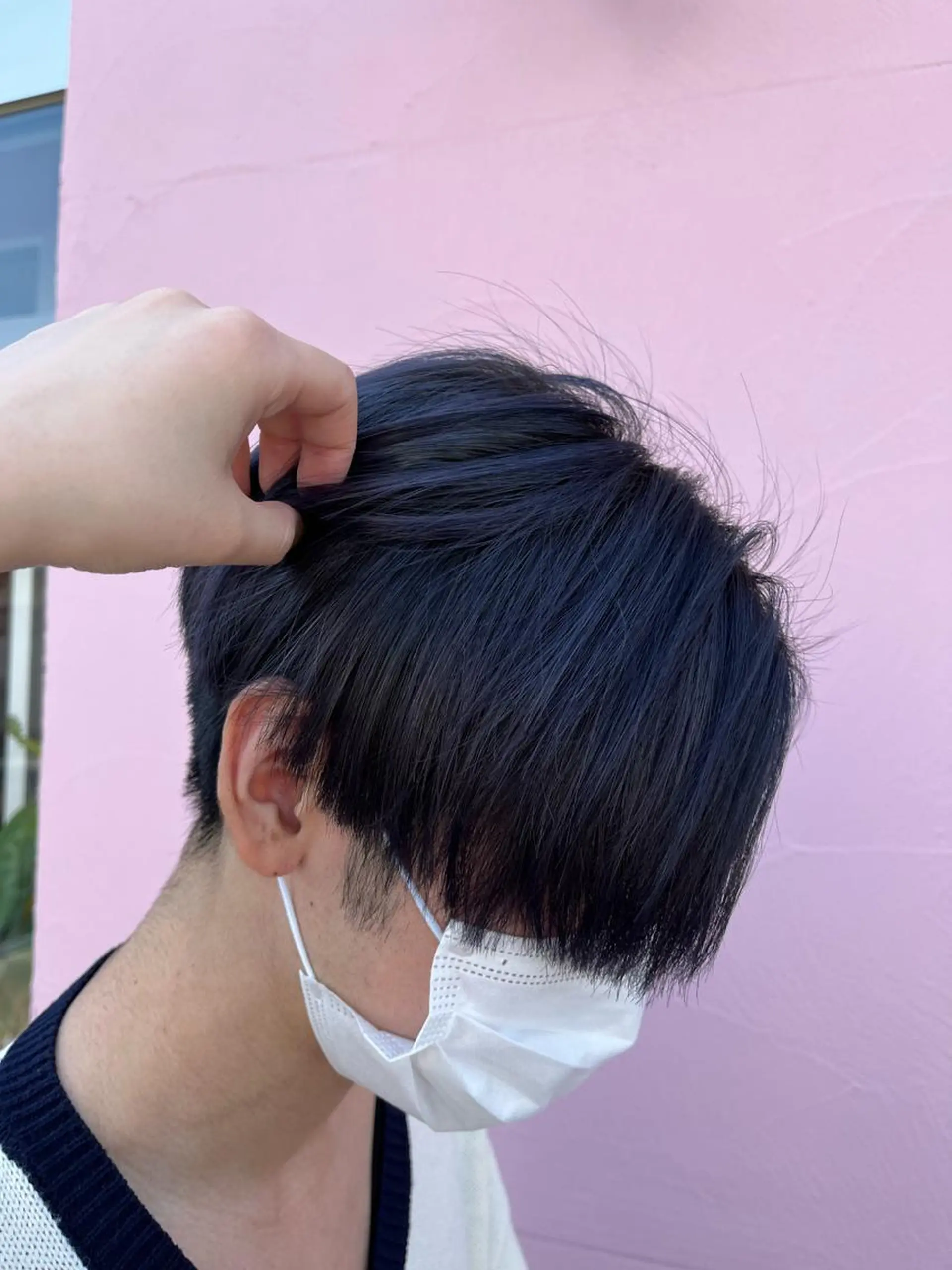 カラー メンズ ブルーカラー ブルーラベンダー 透明感カラー ラベンダーカラー ヘアカラー フルールドソレイユ所属・♡ナナコ♡ レイヤー/艶髪のヘアスタイル