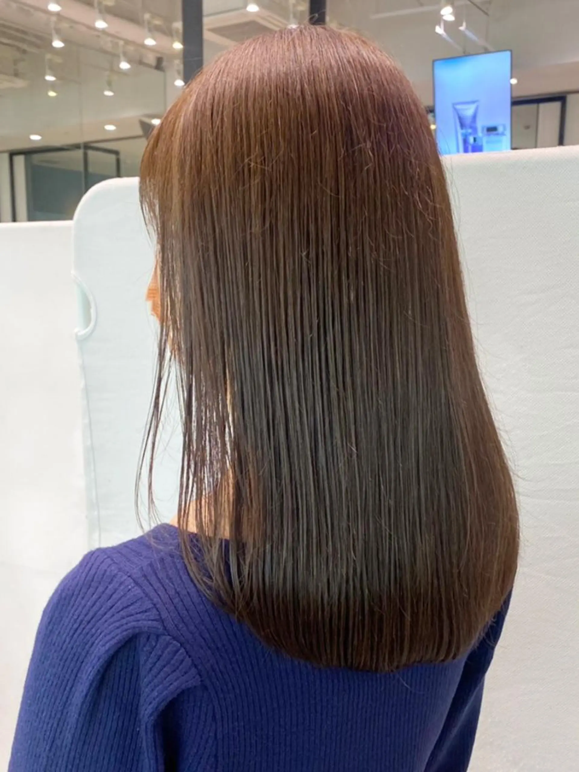 ミディアム カラー パーマ ヘアアレンジ ブラウンカラー モカブラウン ITbyALBUM 藤沢店のヘアスタイル