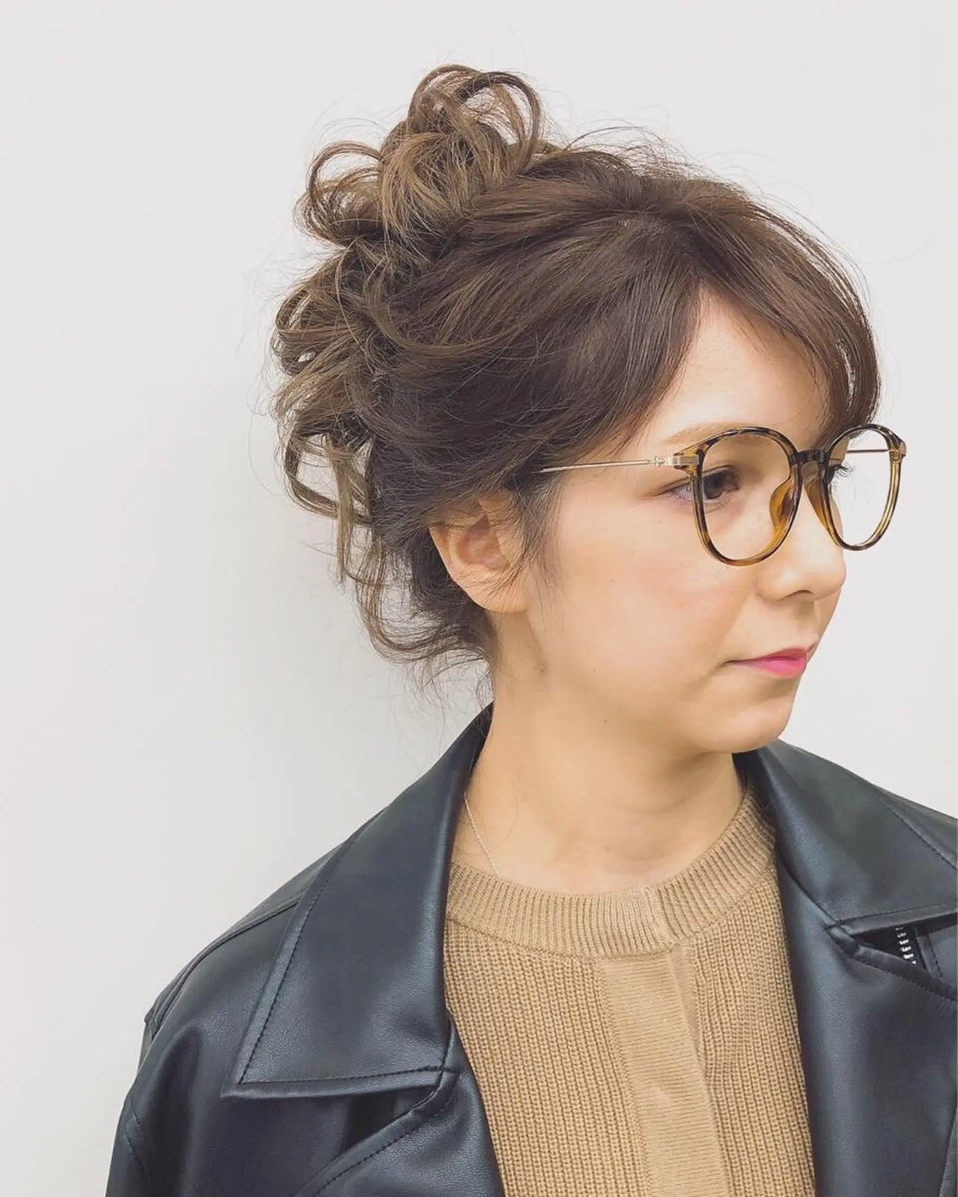 ロング ヘアアレンジ お団子ヘア 森安 華楠のヘアスタイル