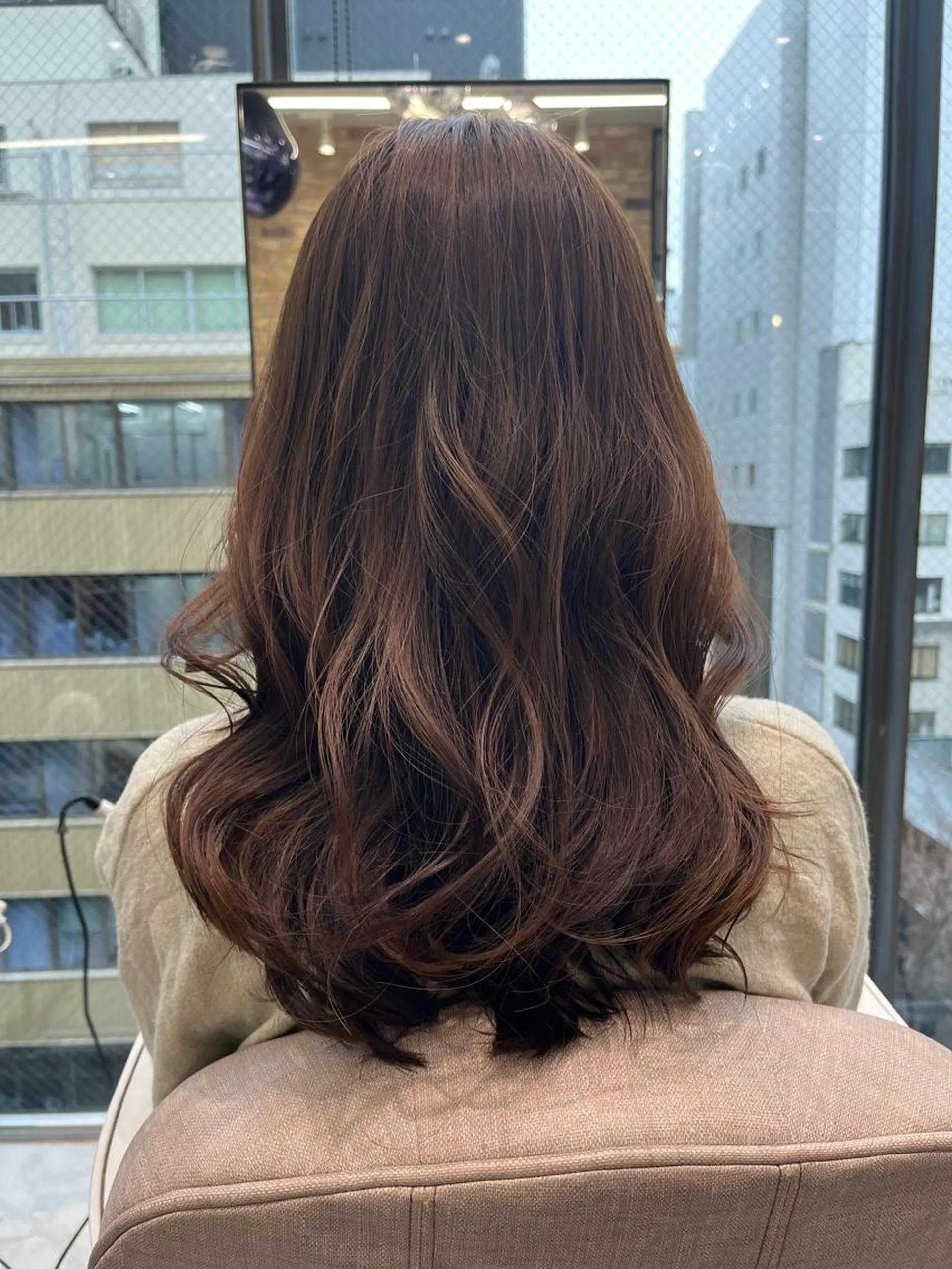 セミロング カット ヘアカラー トリートメント LucksiMie ginza  明松のヘアスタイル