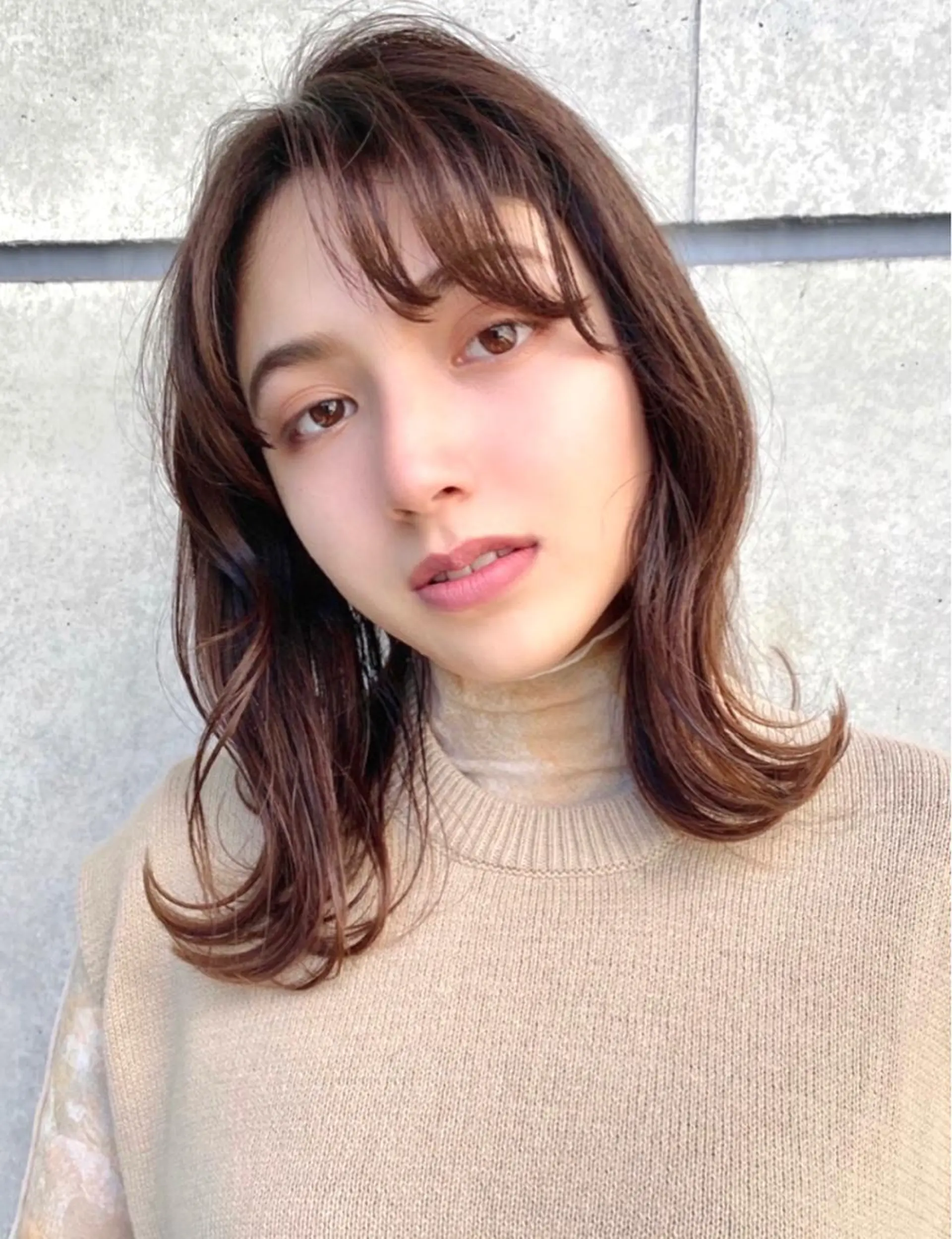 ミディアム くびれヘア 外ハネヘア カット ヘアカラー トリートメント youres hair 髪質改善トリートメント&ヘッドスパ　恵比寿本店【ユアーズ ヘア】所属・愛されヘア♪ 大森春奈のヘアスタイル
