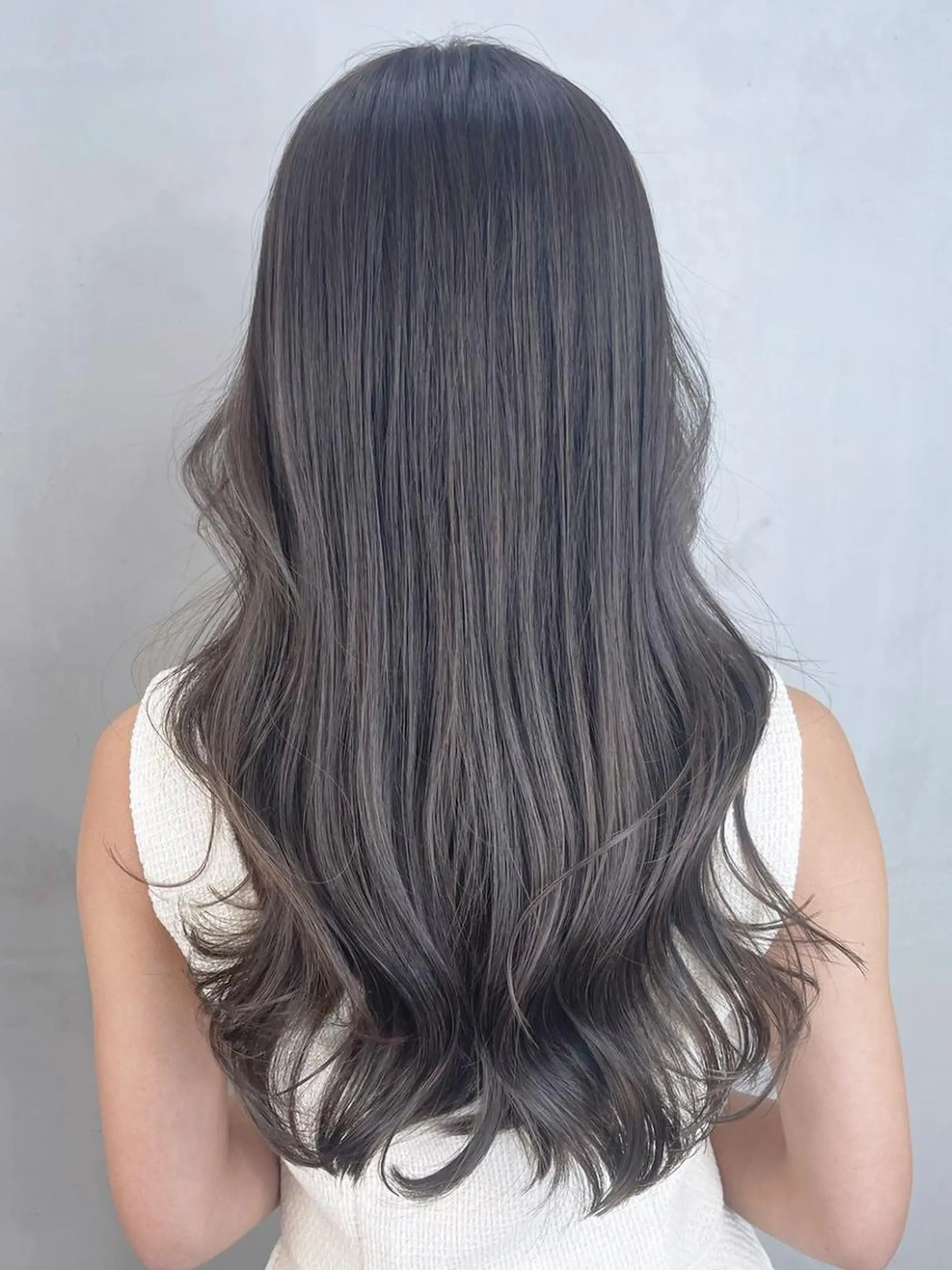 セミロング カラー パーマ ヘアアレンジ グレージュ ITbyALBUM 八王子店のヘアスタイル