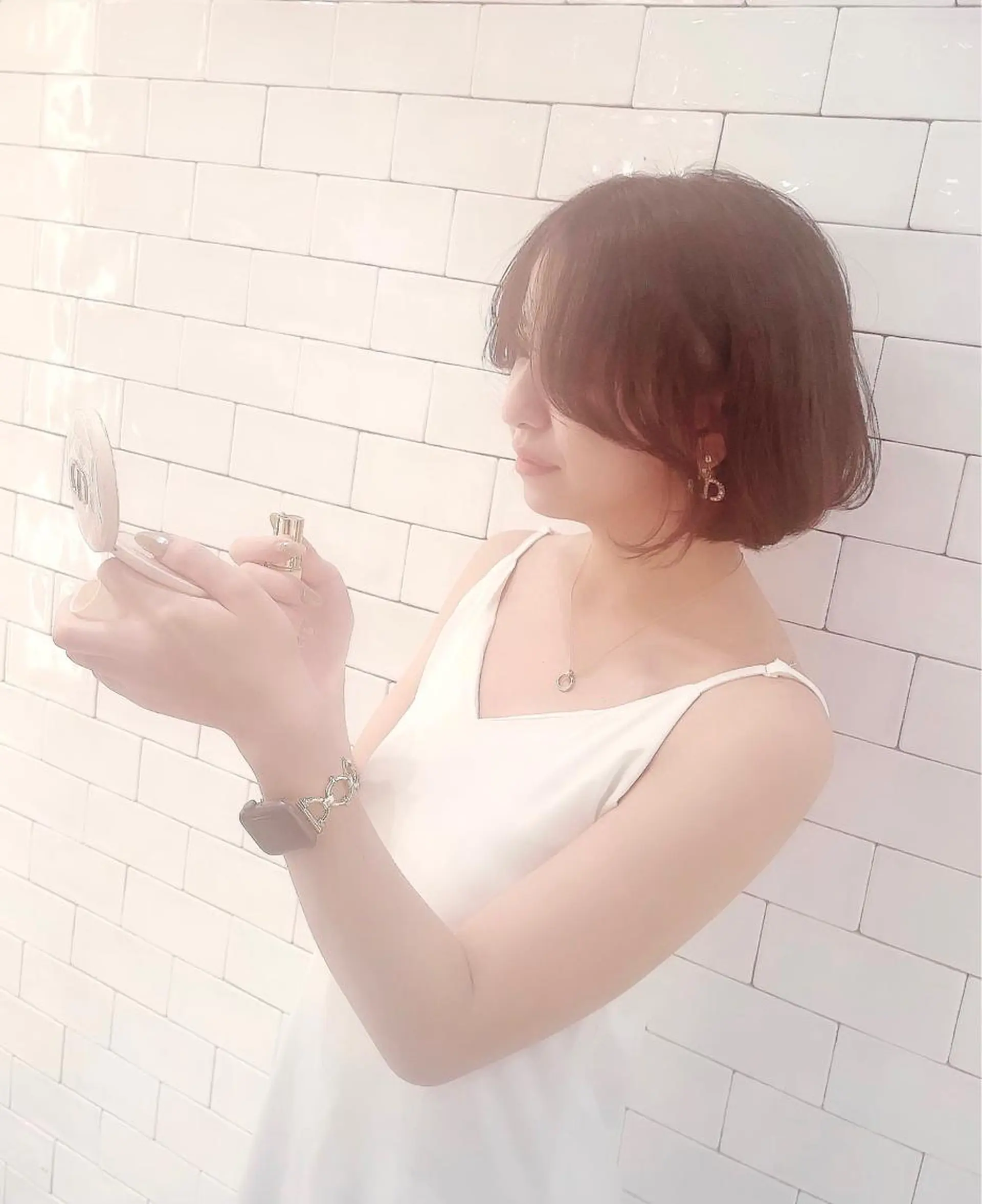 ショート カラー ヘアカラー トリートメント &chaLme   心斎橋所属・emi/髪質改善/ 韓国風/艶カラーのヘアスタイル