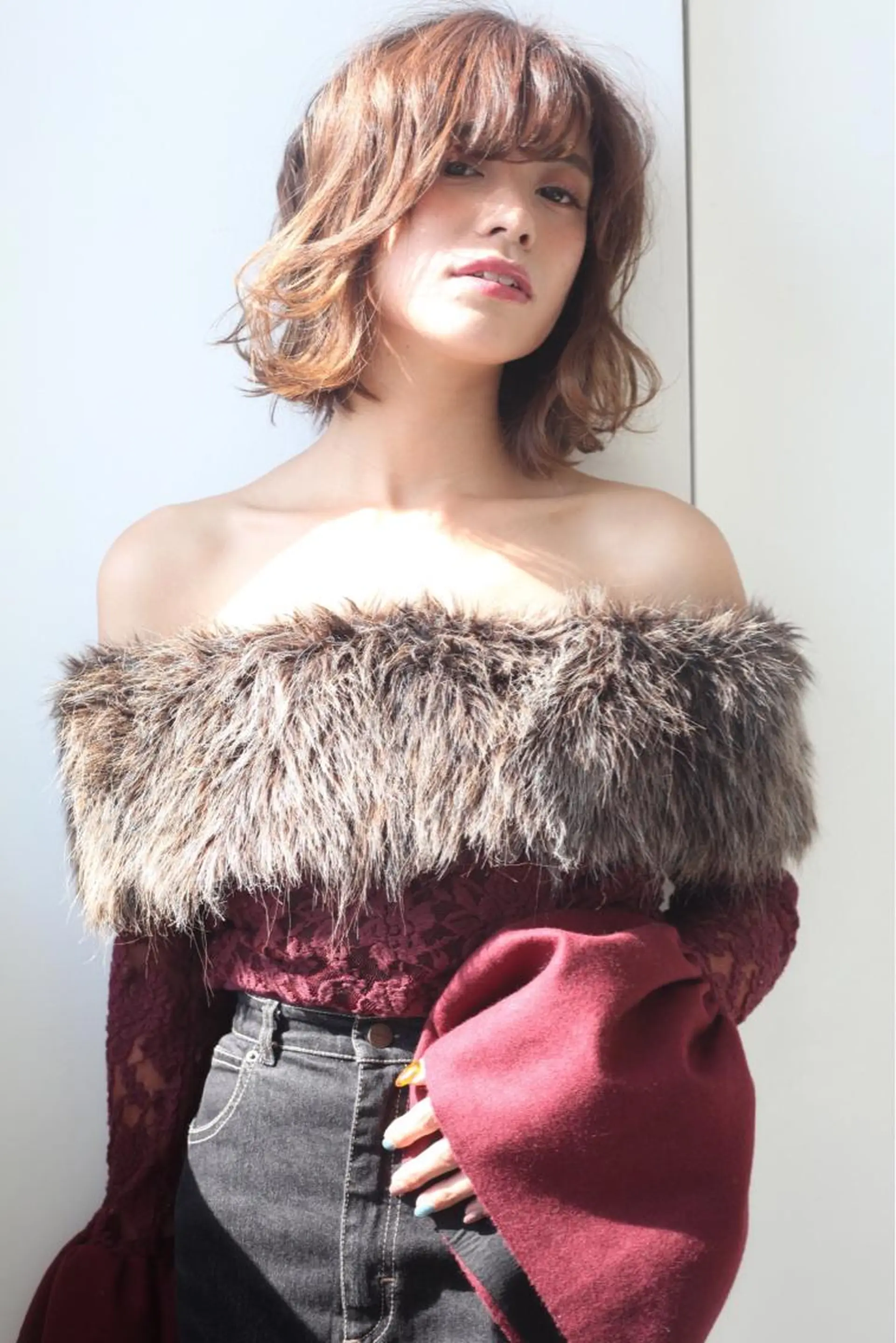 ミディアム カット ヘアカラー CUORE クオーレのヘアスタイル