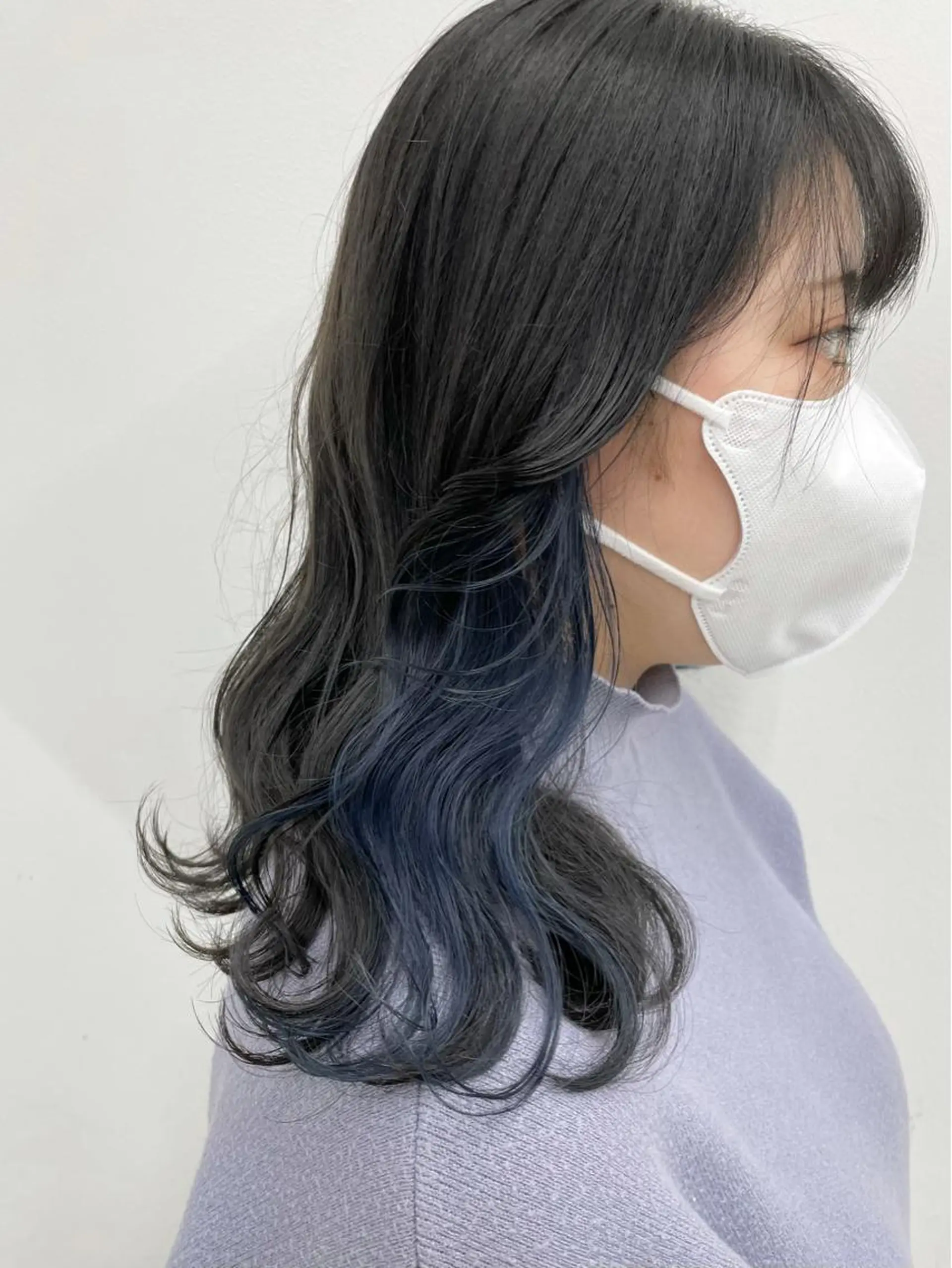 ミディアム カラー ヘアアレンジ ブルーカラー 🦄インナーカラー 🦄貫井彩花のヘアスタイル