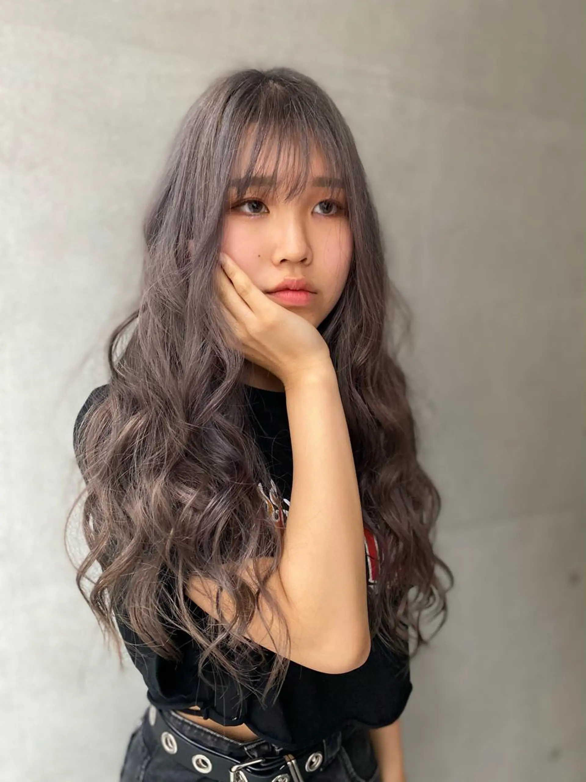 ロング カラー アッシュ ベージュカラー ブルーカラー ブラウンカラー ショコラベージュ 名駅Private Salon　Noaのヘアスタイル