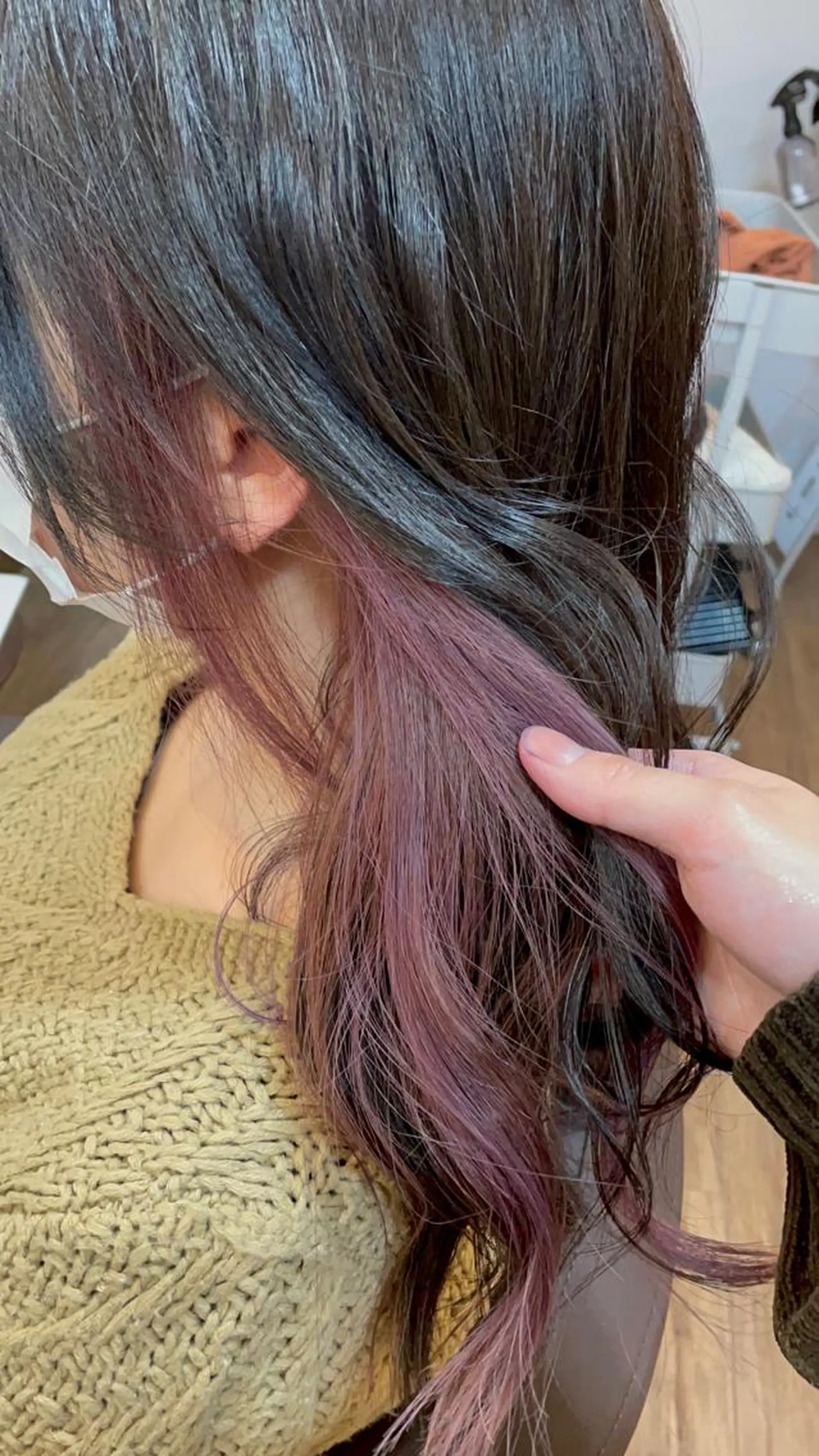 ロング カラー カット ヘアカラー 前川 万都里のヘアスタイル