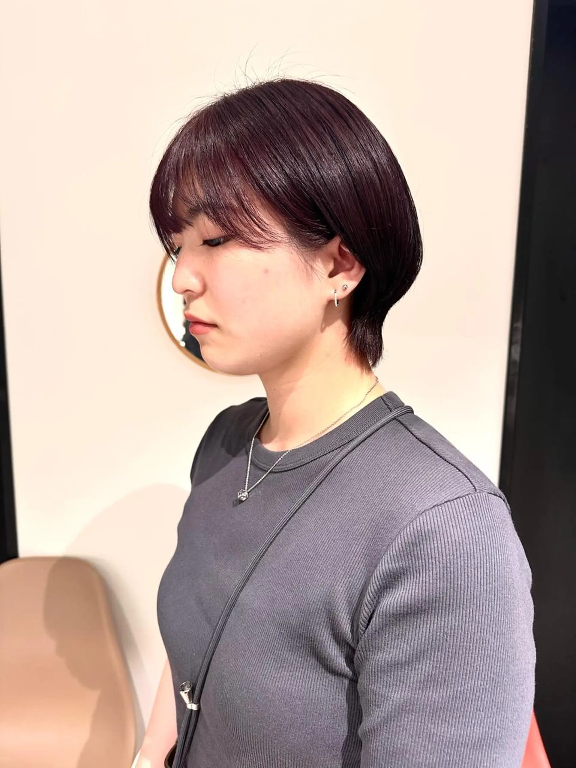 ショート カラー ブラウンカラー レッドカラー レッドブラウン ヘアカラー Maria 梅田デザインカラーのヘアスタイル