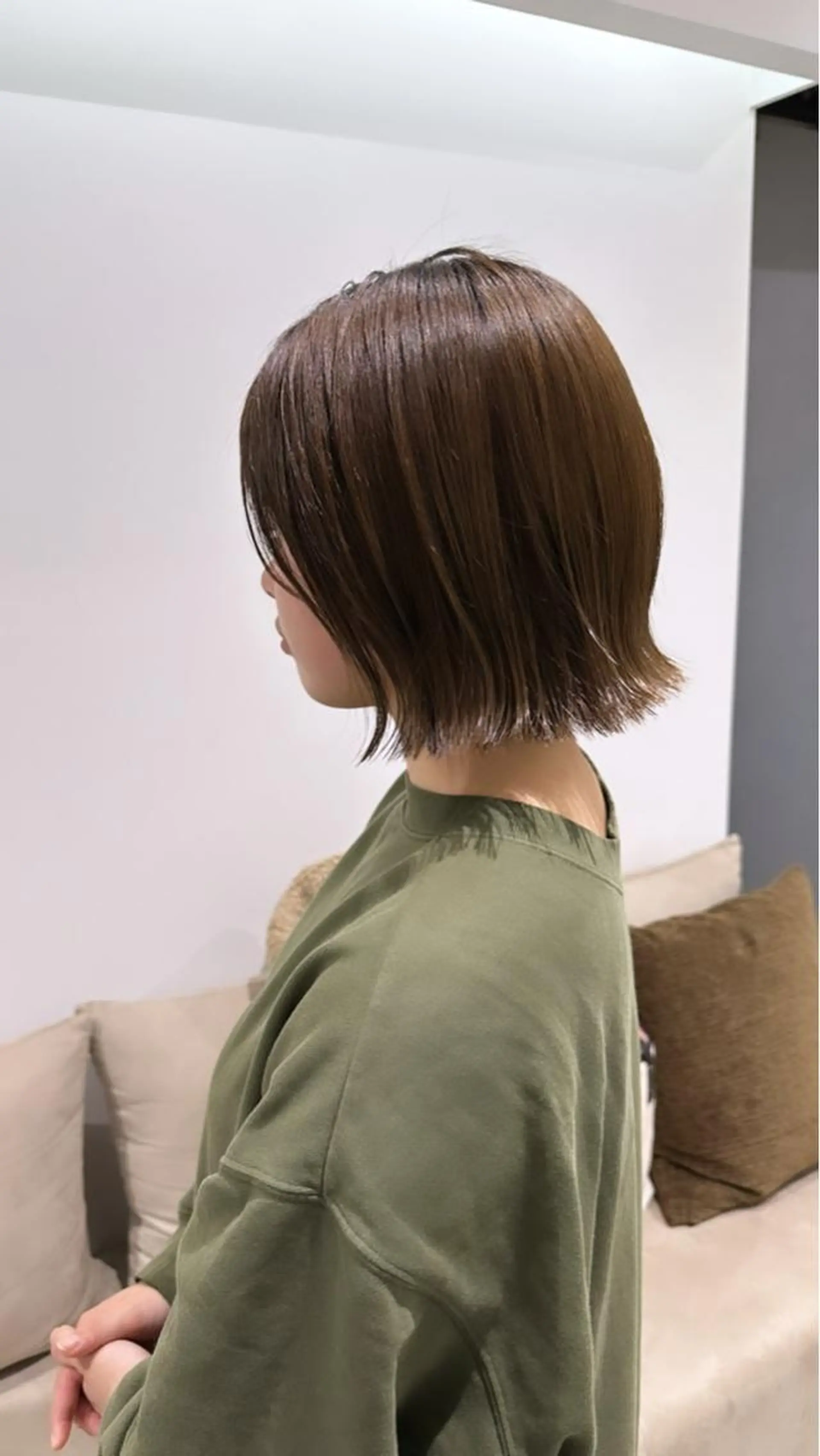 ショート カラー 切りっぱなしボブ ボブ 縮毛矯正/ネイル 🌻ひまわり🌻のヘアスタイル